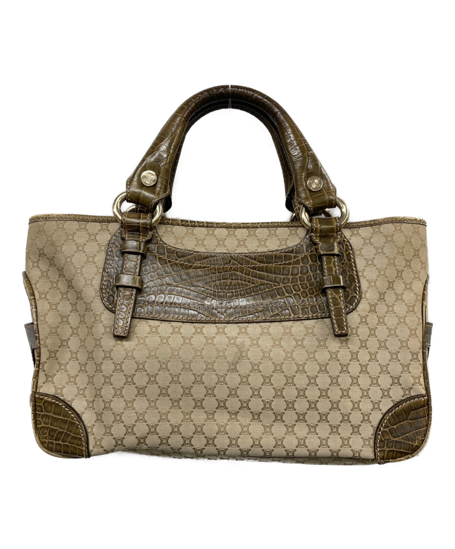 中古・古着通販】CELINE (セリーヌ) マカダム柄ブギーバッグ ベージュ