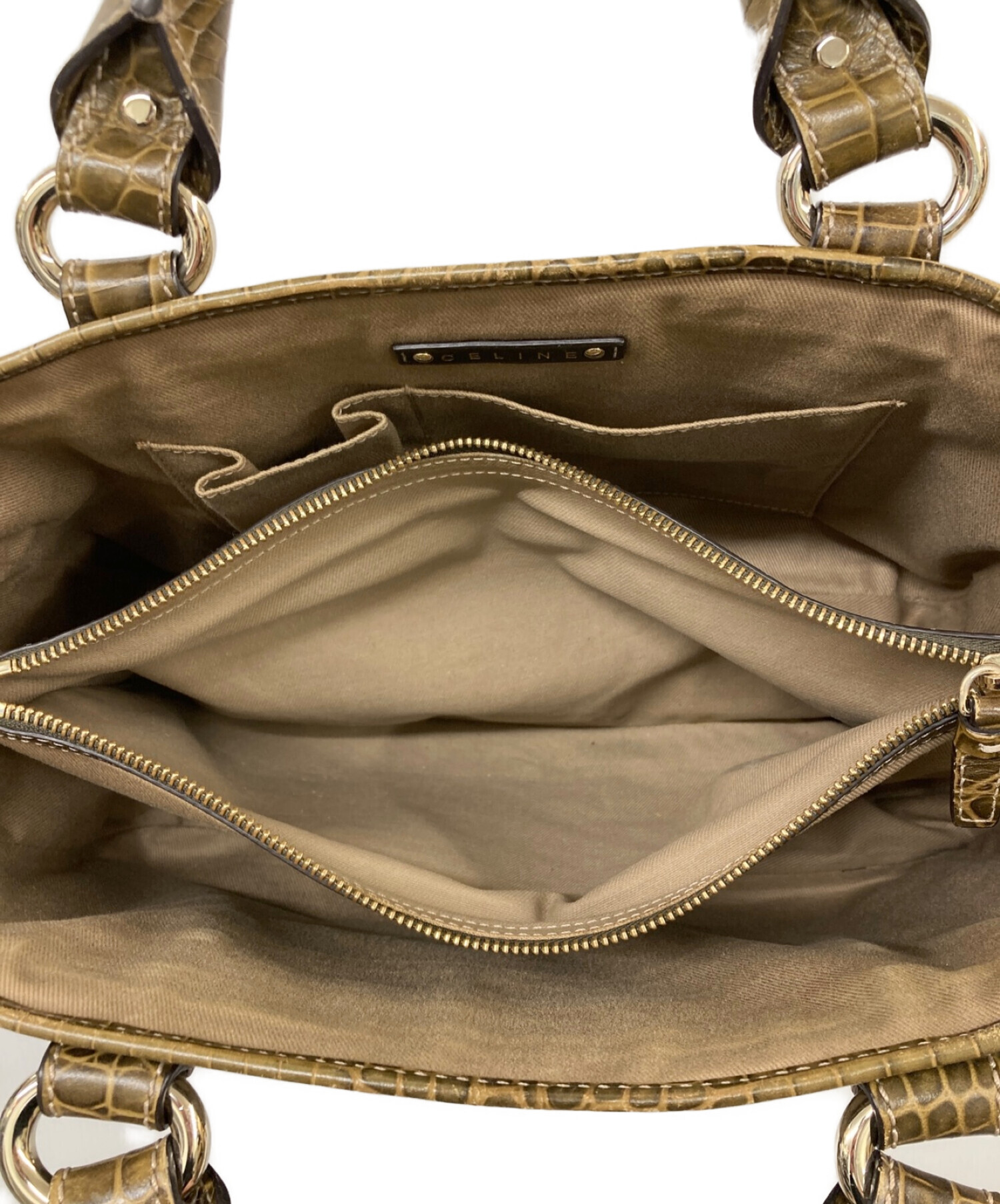 中古・古着通販】CELINE (セリーヌ) マカダム柄ブギーバッグ ベージュ