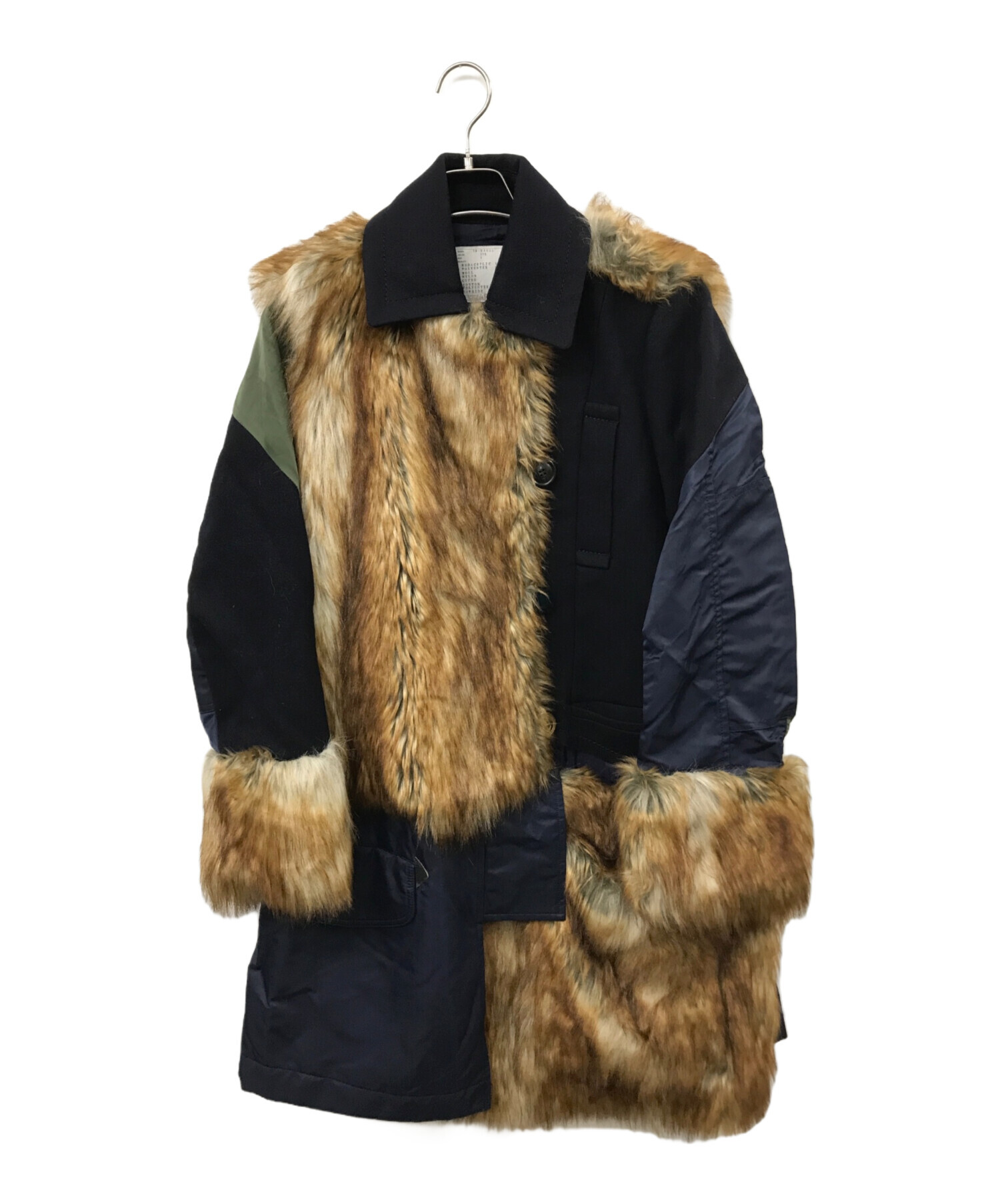 中古・古着通販】sacai (サカイ) Military Coat Faux Fur Panel