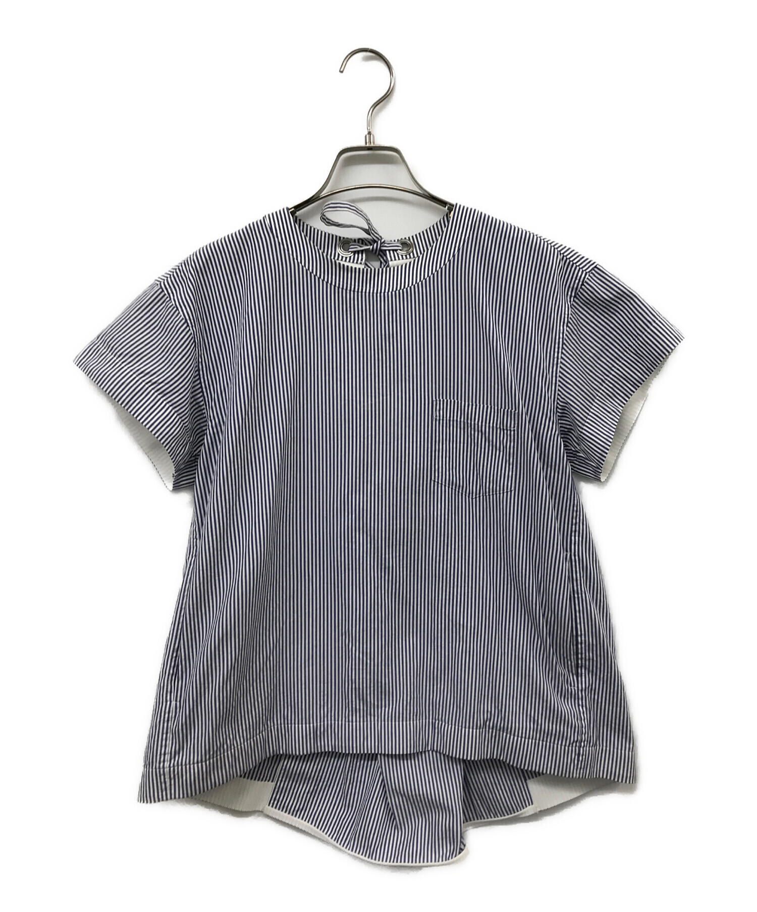中古・古着通販】sacai (サカイ) バックレースアップブラウス ホワイト 