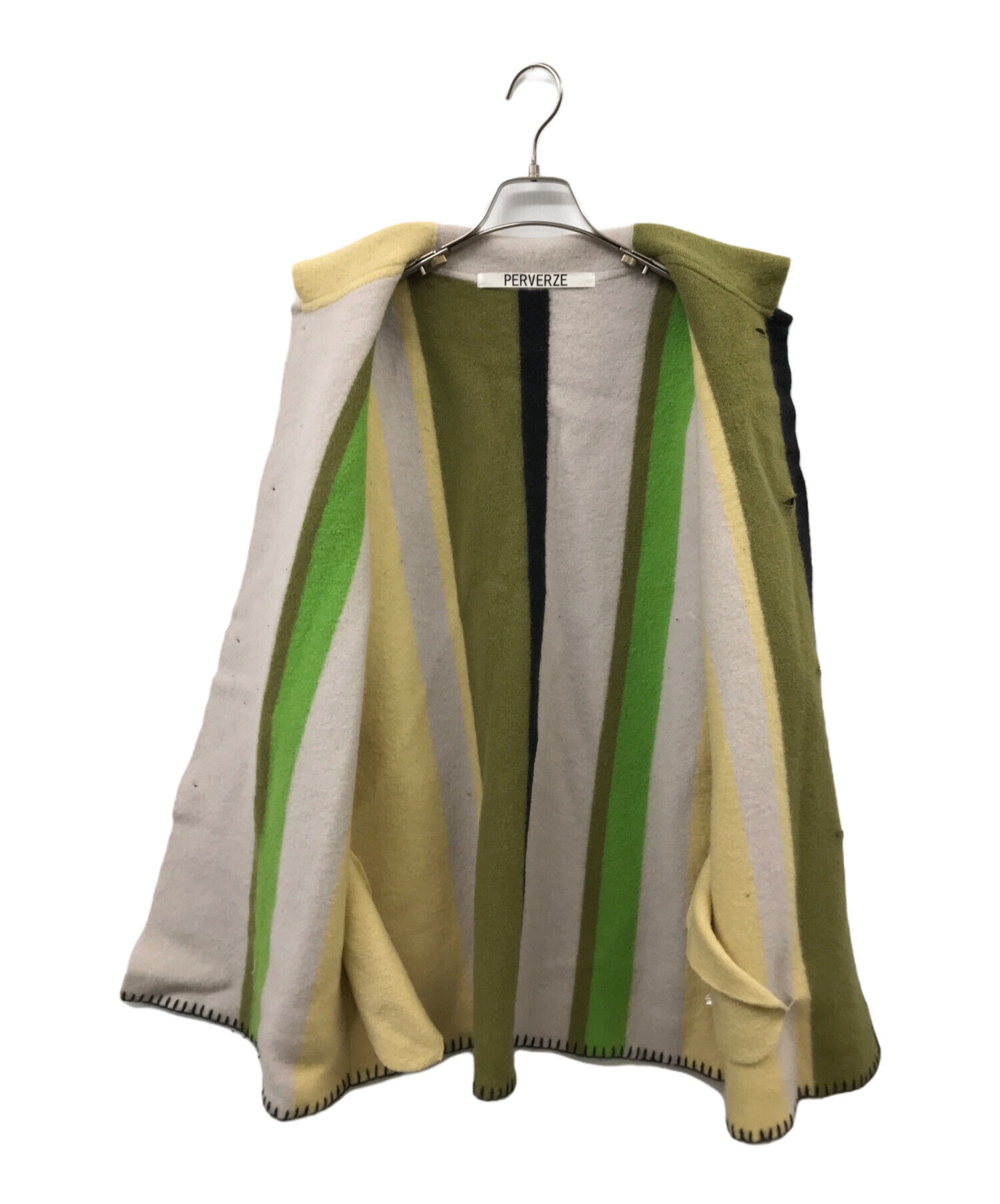 ジャケット・アウター PERVERZE blanket coat 中古・古着通販】PERVERZE (パーバーズ) Blanket Coat イエロー サイズ