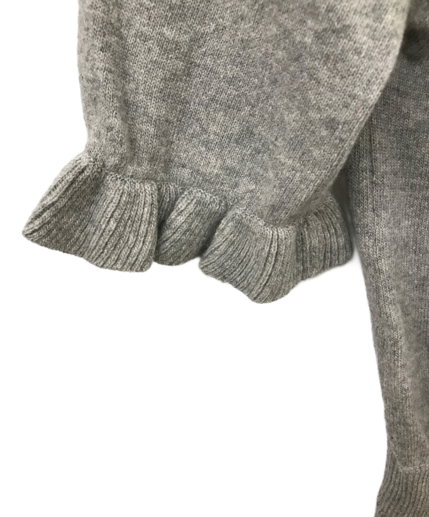 クリスチャンディオール DIOR ニット ワンピース フリル ウール