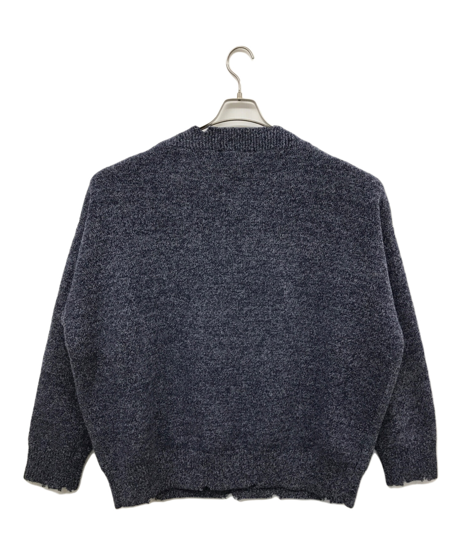 中古・古着通販】UNUSED (アンユーズド) DAMAGE 5G WOOL KNIT ネイビー