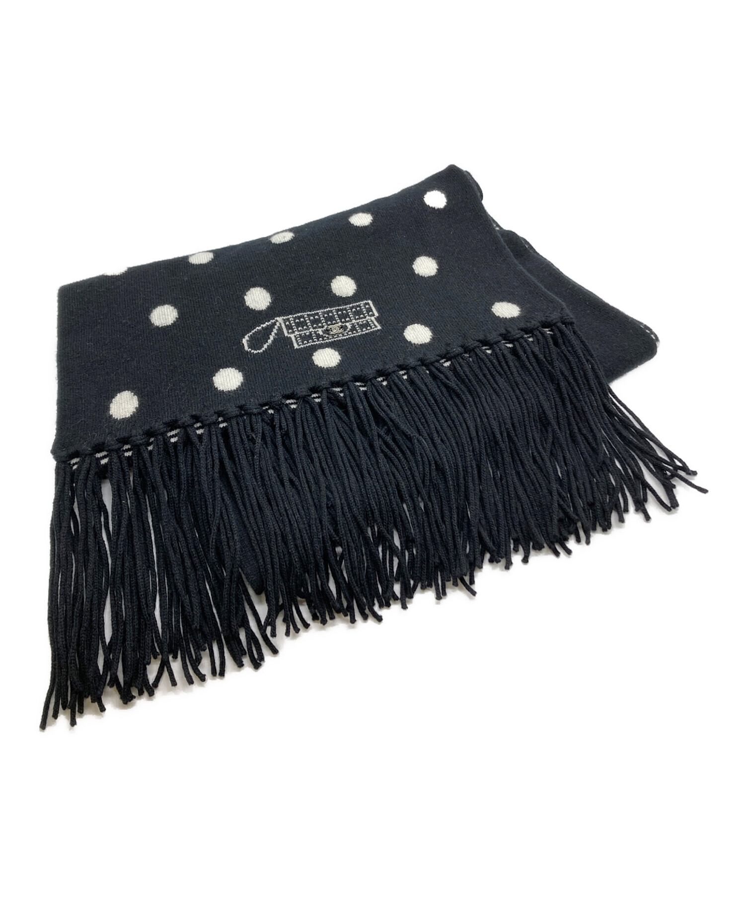 中古・古着通販】CHANEL (シャネル) カシミヤストール ブラック