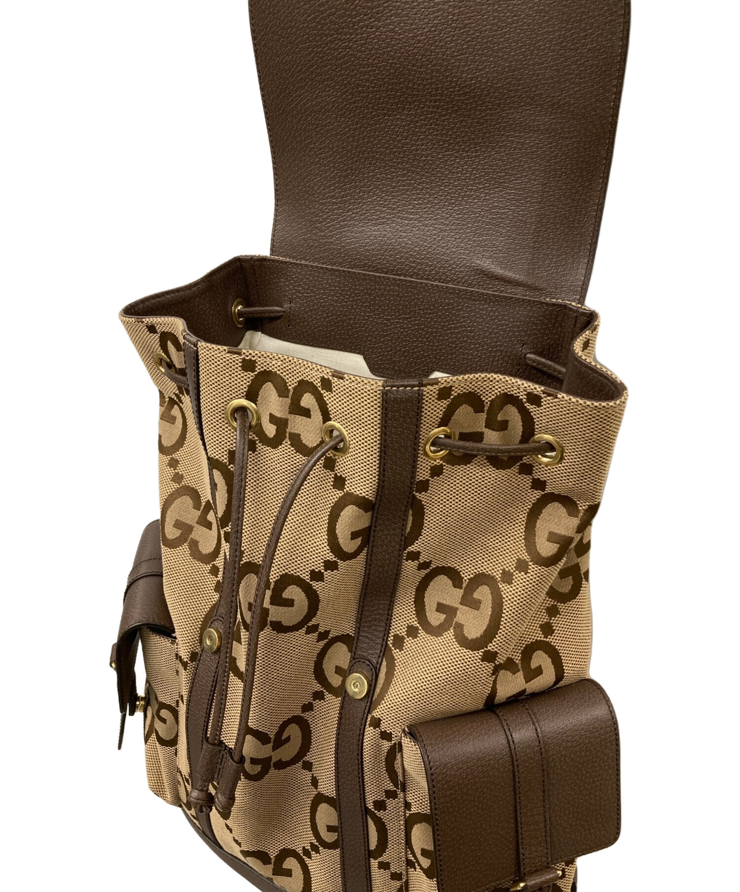 中古・古着通販】GUCCI (グッチ) リュック ベージュ｜ブランド・古着