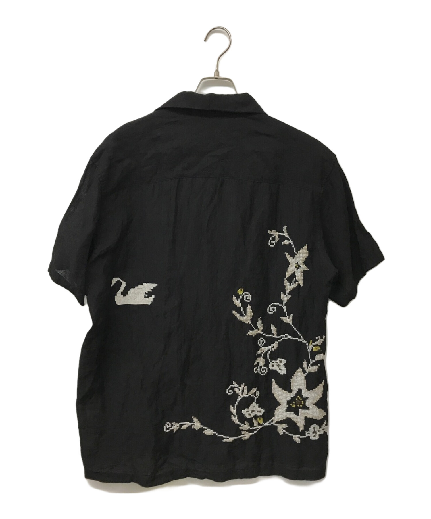 中古・古着通販】KHOKI (コッキ) 24SS Cross-stitch shirt ブラック 