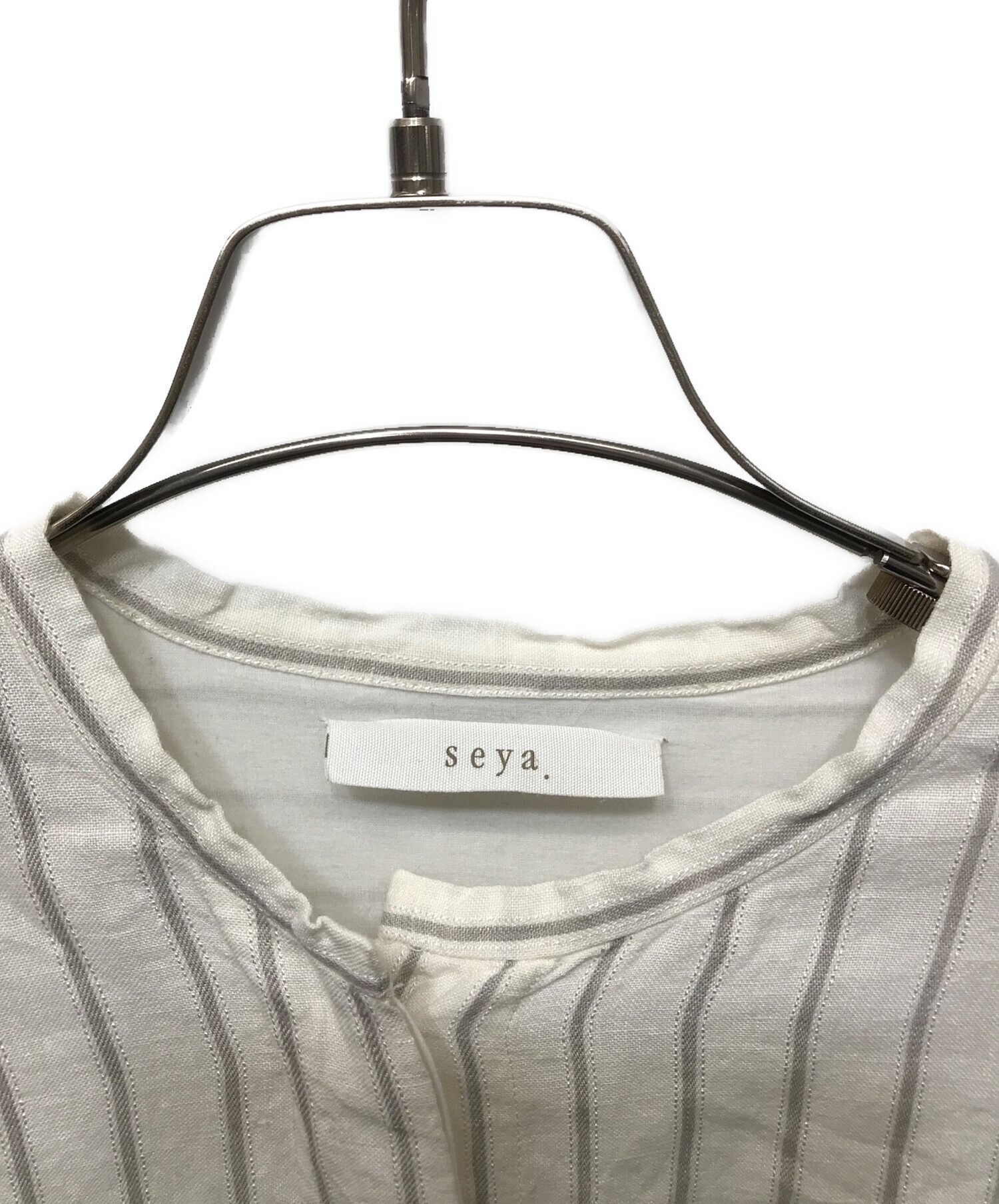 中古・古着通販】seya. (セヤ) プルオーバーリネンシャツワンピース 