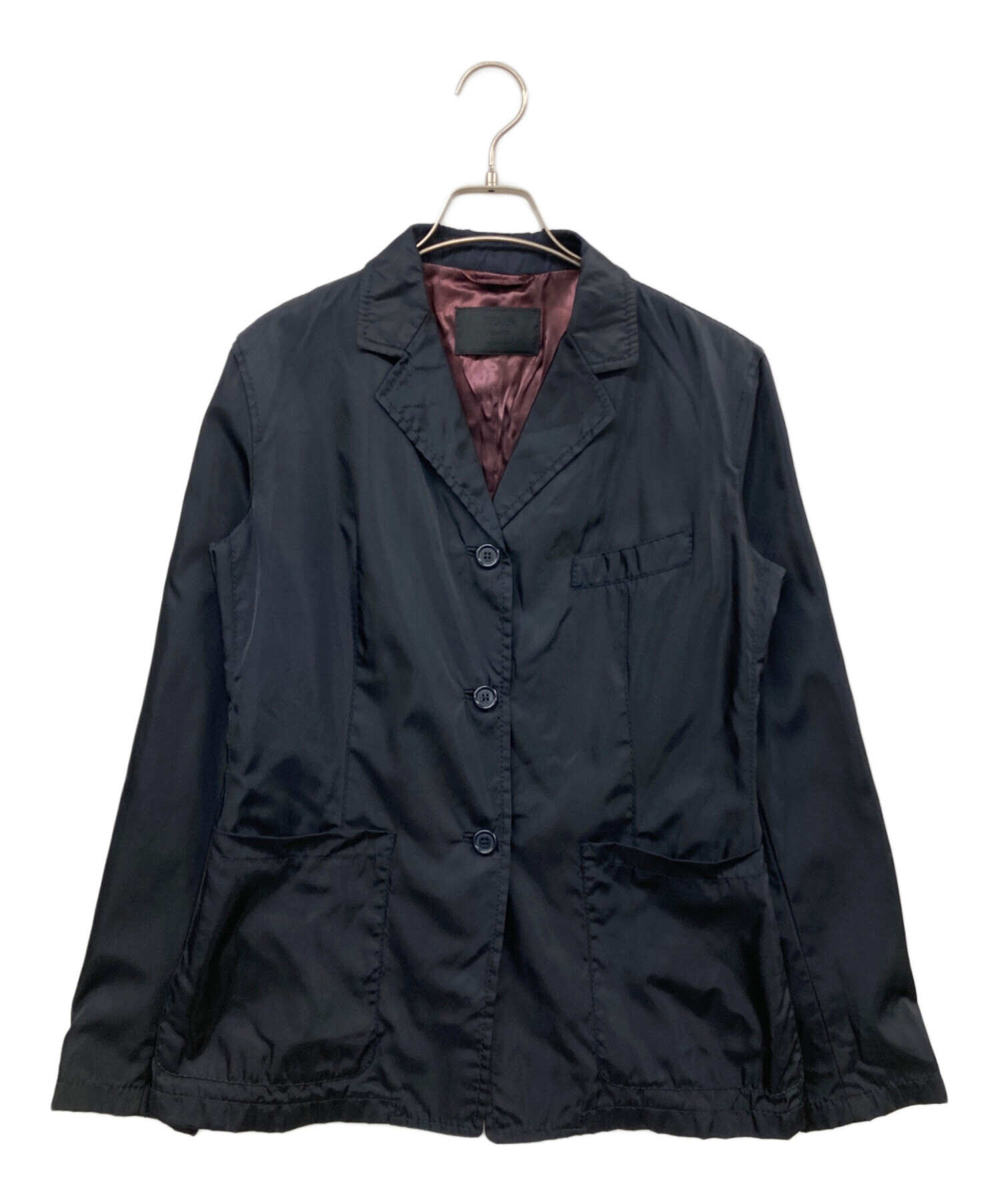 中古・古着通販】PRADA (プラダ) ナイロンテーラードジャケット 中古・古着通販】PRADA (プラダ) ナイロンテーラードジャケット