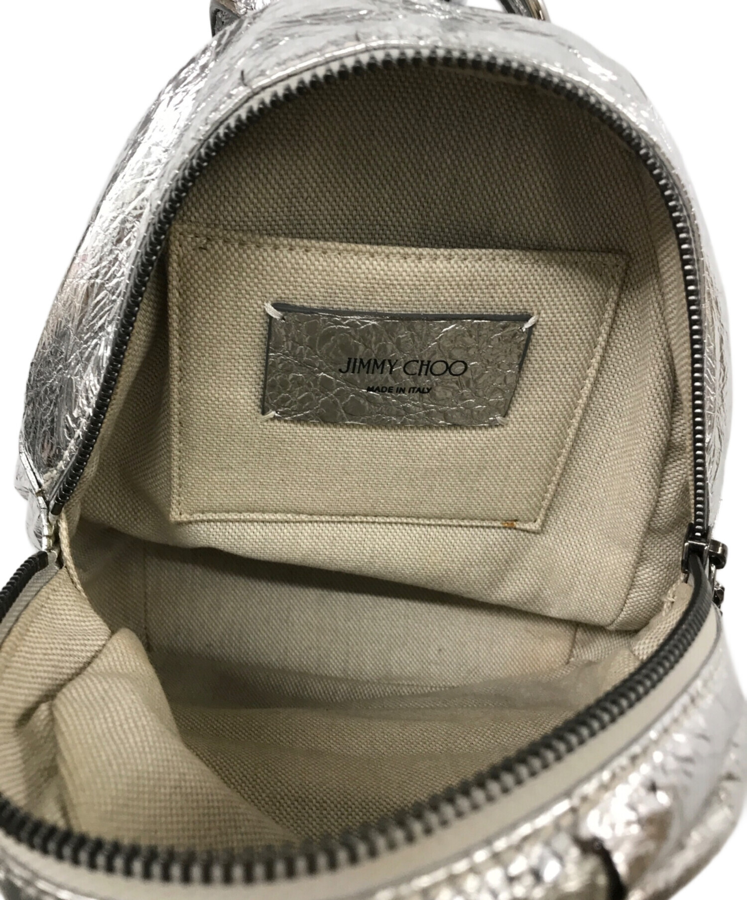 JIMMY CHOO シルバーバックパック 【公式通販】