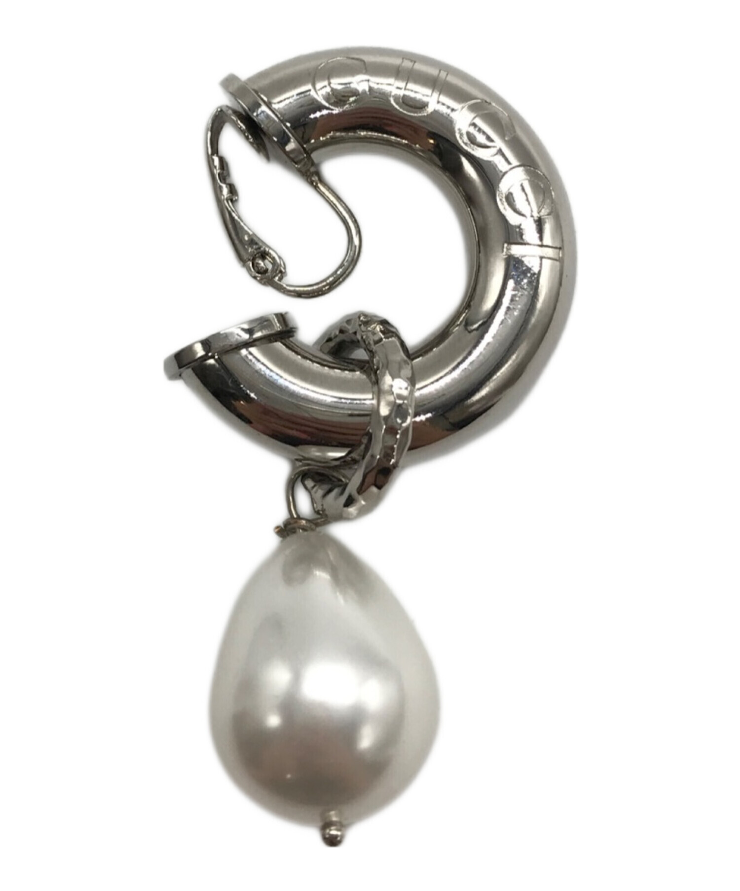 中古・古着通販】GUCCI (グッチ) パールチャームシングルイヤリング  