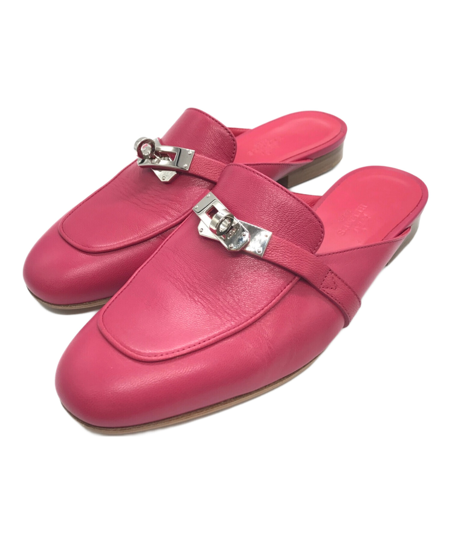 中古・古着通販】HERMES (エルメス) OZケリー レザーミュール ピンク