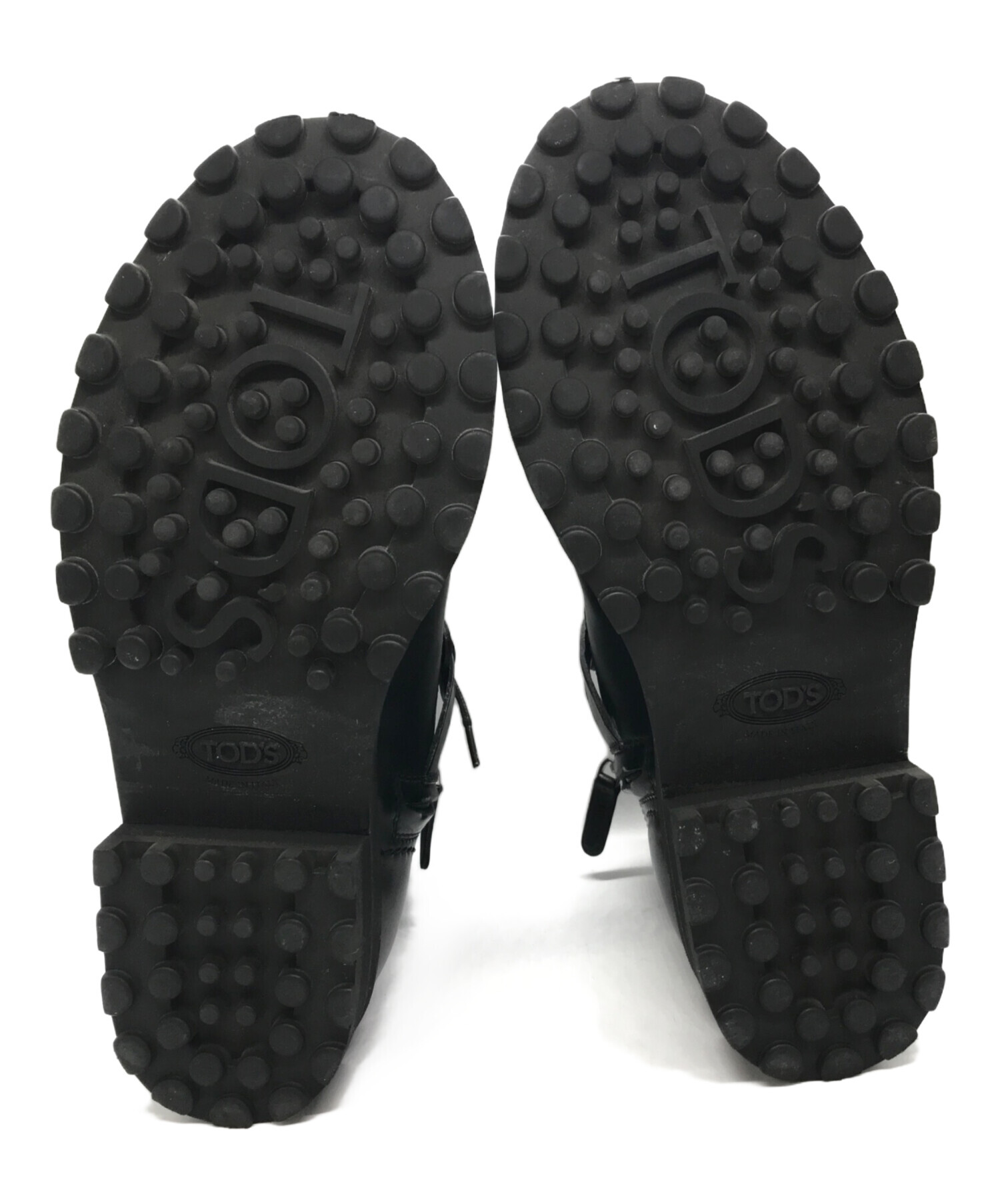 訳あり　トッズ　レースアップブーツ　ブラック　38 訳あり トッズ レースアップブーツ ブラック 38 - メルカリ