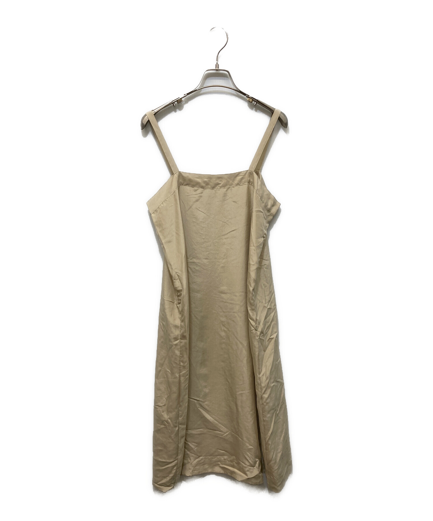 中古・古着通販】yoli (ヨリ) silk strap onepiece ベージュ サイズ:1 