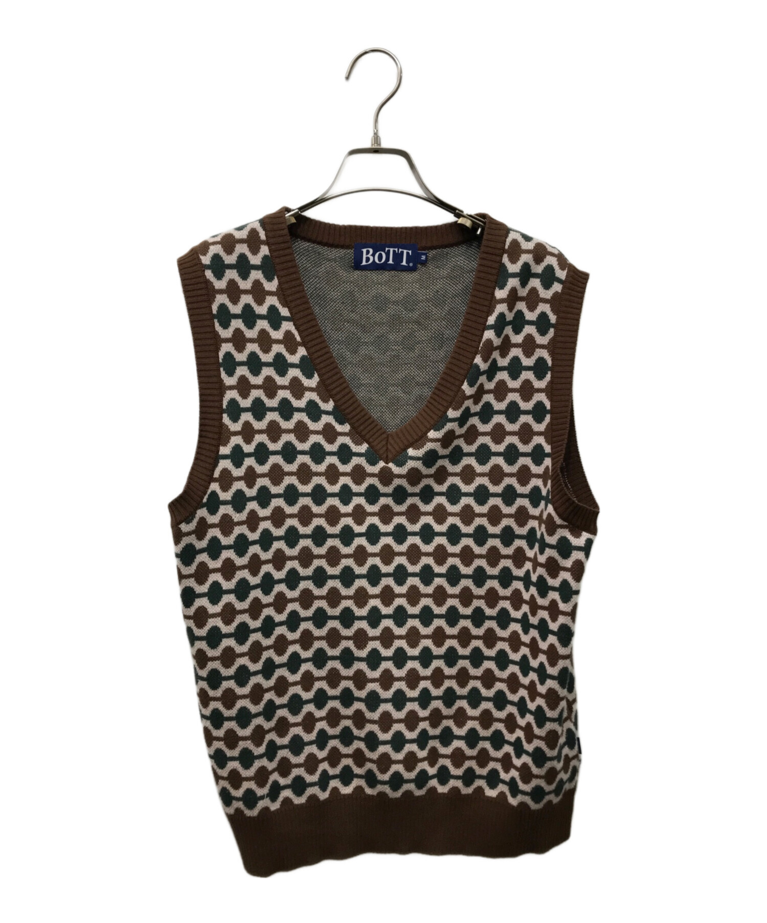 中古・古着通販】BoTT (ボット) Link Knit Vest ブラウン サイズ:M 