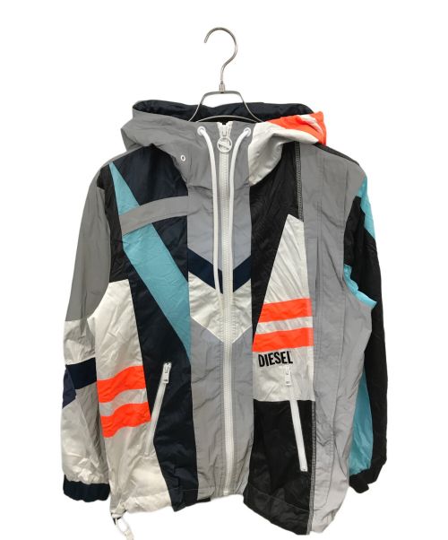 【お値下げいたしました】DIESEL マルチカラーナイロンジャケット サイズ50 DIESEL ナイロンプリントジャケット マルチカラー DIESEL ナイロン