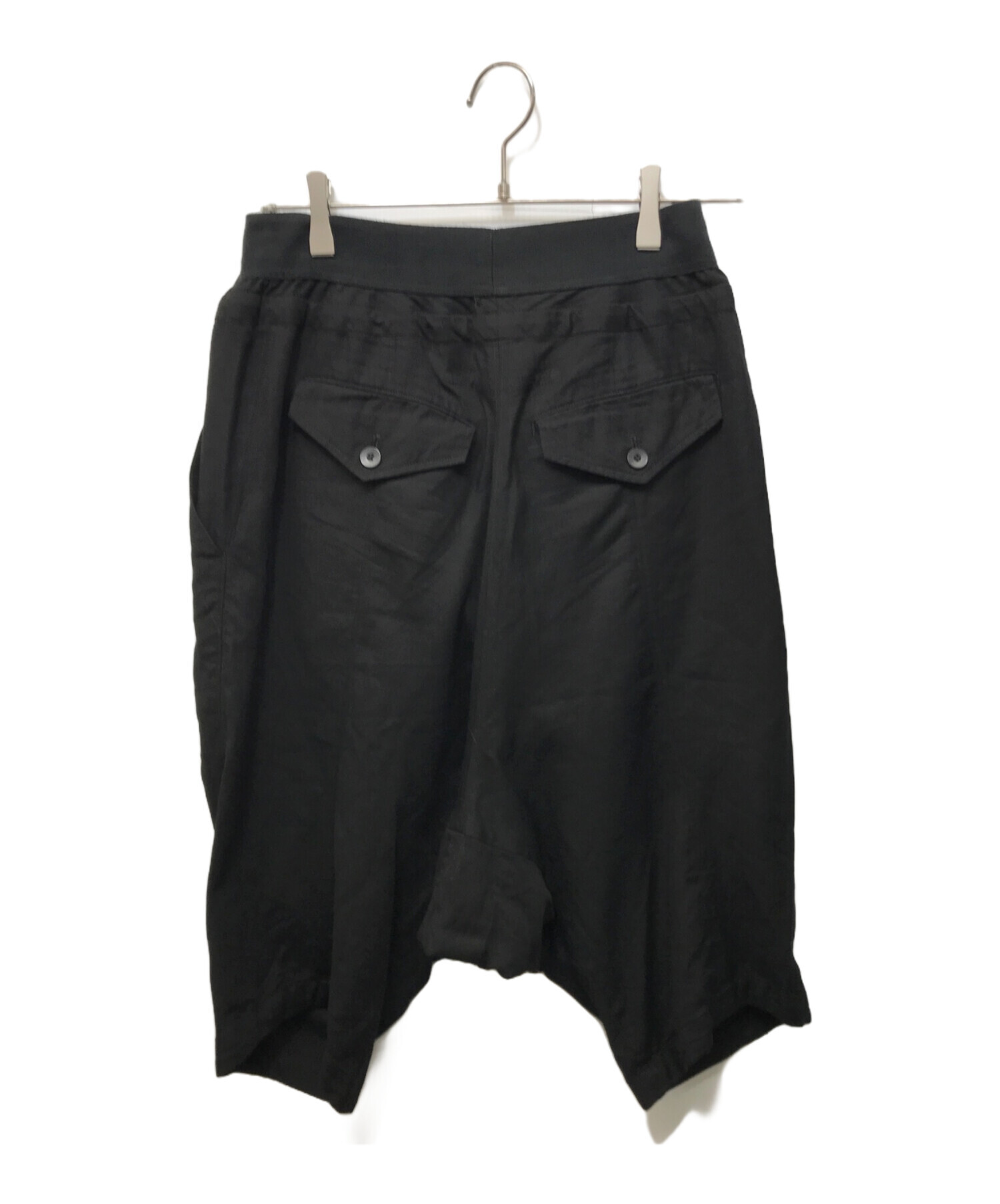 中古・古着通販】JULIUS (ユリウス) CROPPED SAROUEL PANTS ブラック