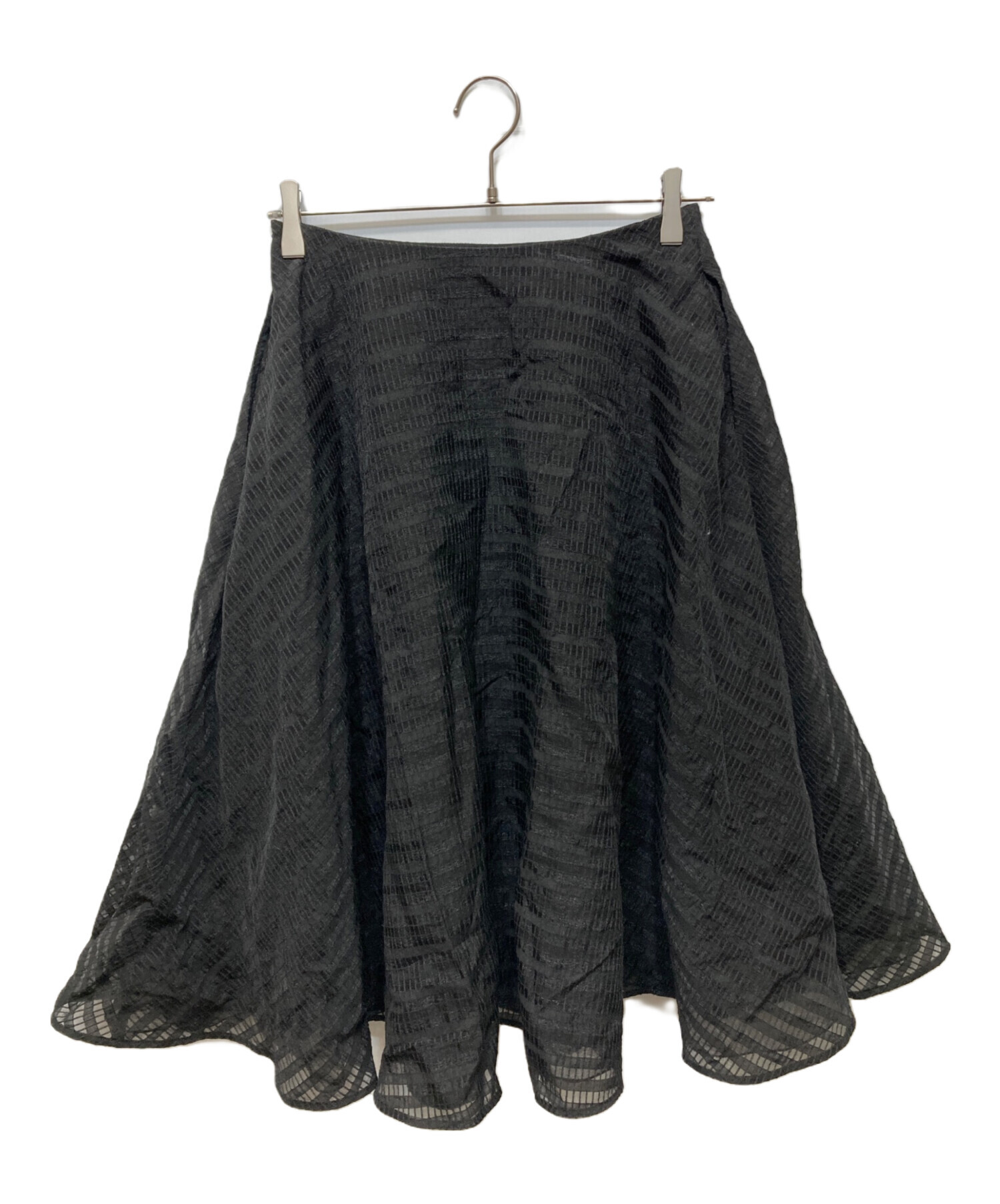 新品未使用タグ付! フォクシー　ツイード　スカート　黒　38 中古・古着通販】FOXEY (フォクシー) Skirt Jupiter ブラック サイズ