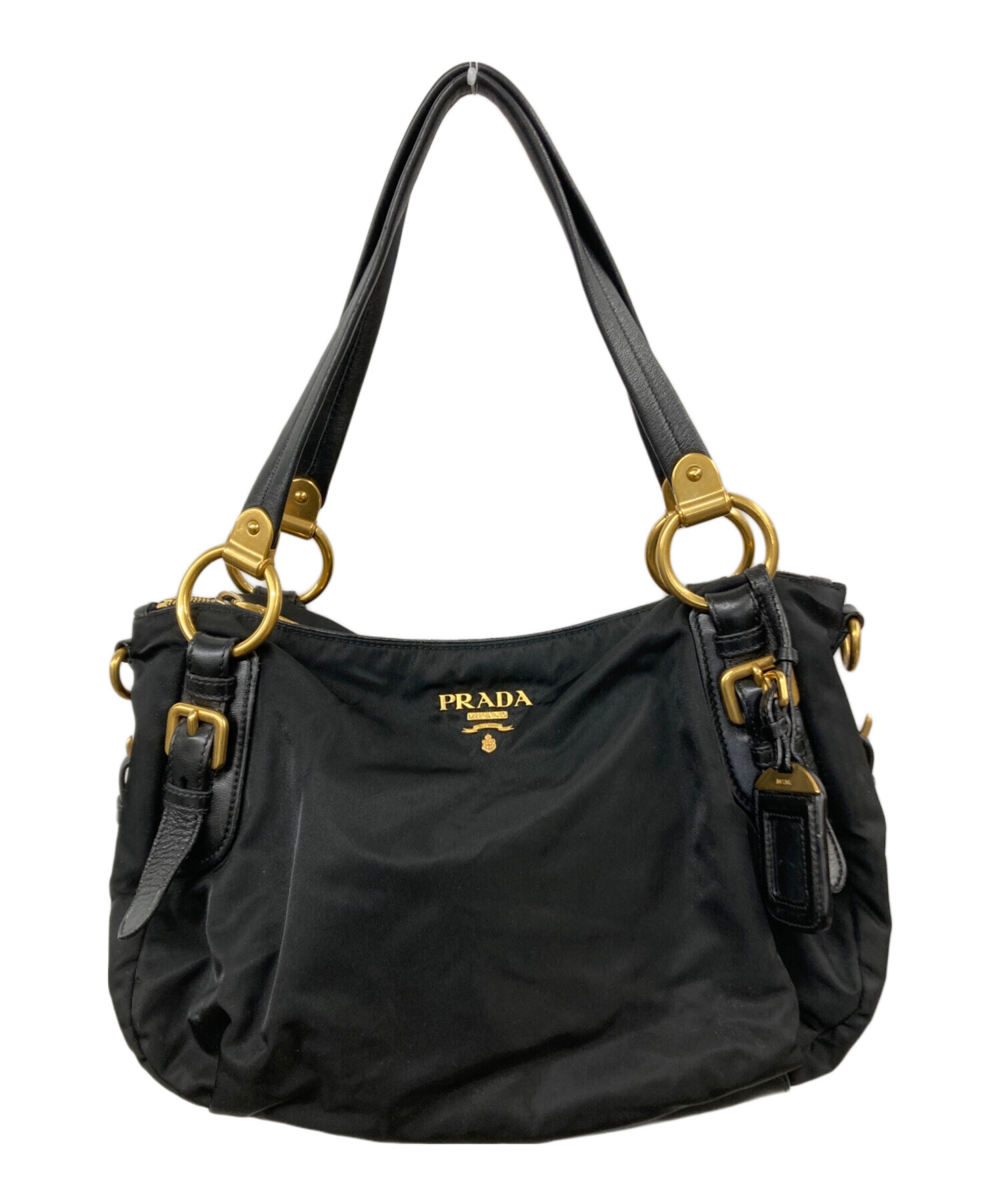 中古・古着通販】PRADA (プラダ) ナイロン×レザーコンビ2WAYバッグ 