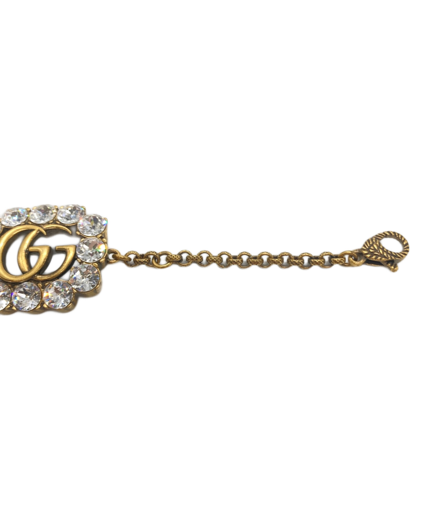 中古・古着通販】GUCCI (グッチ) ダブルGラインストーンブレスレット 