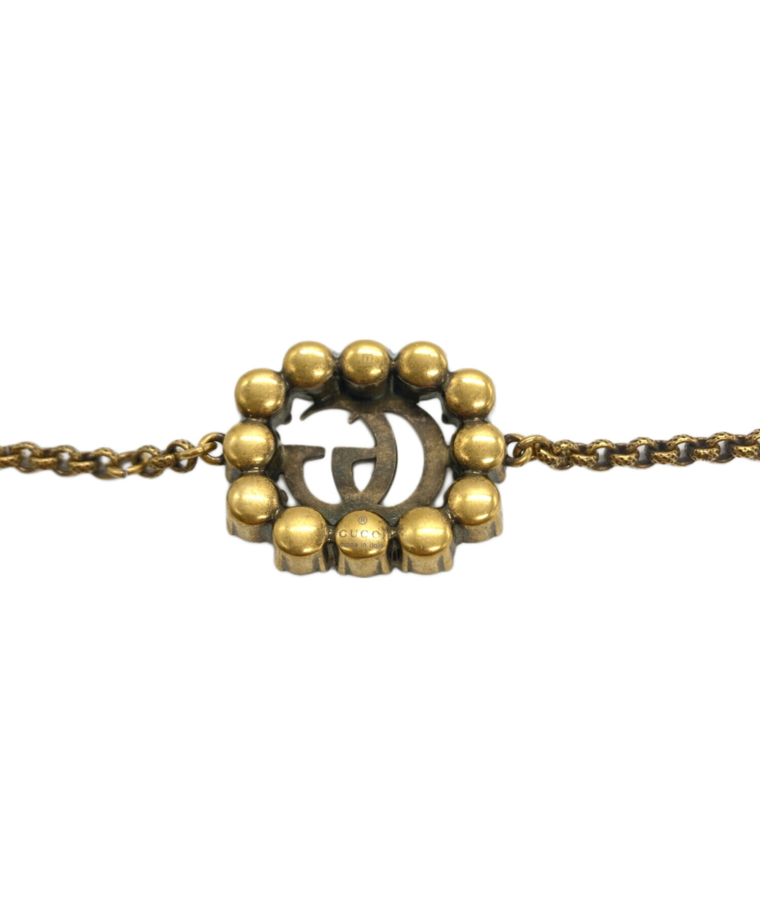 中古・古着通販】GUCCI (グッチ) ダブルGラインストーンブレスレット 