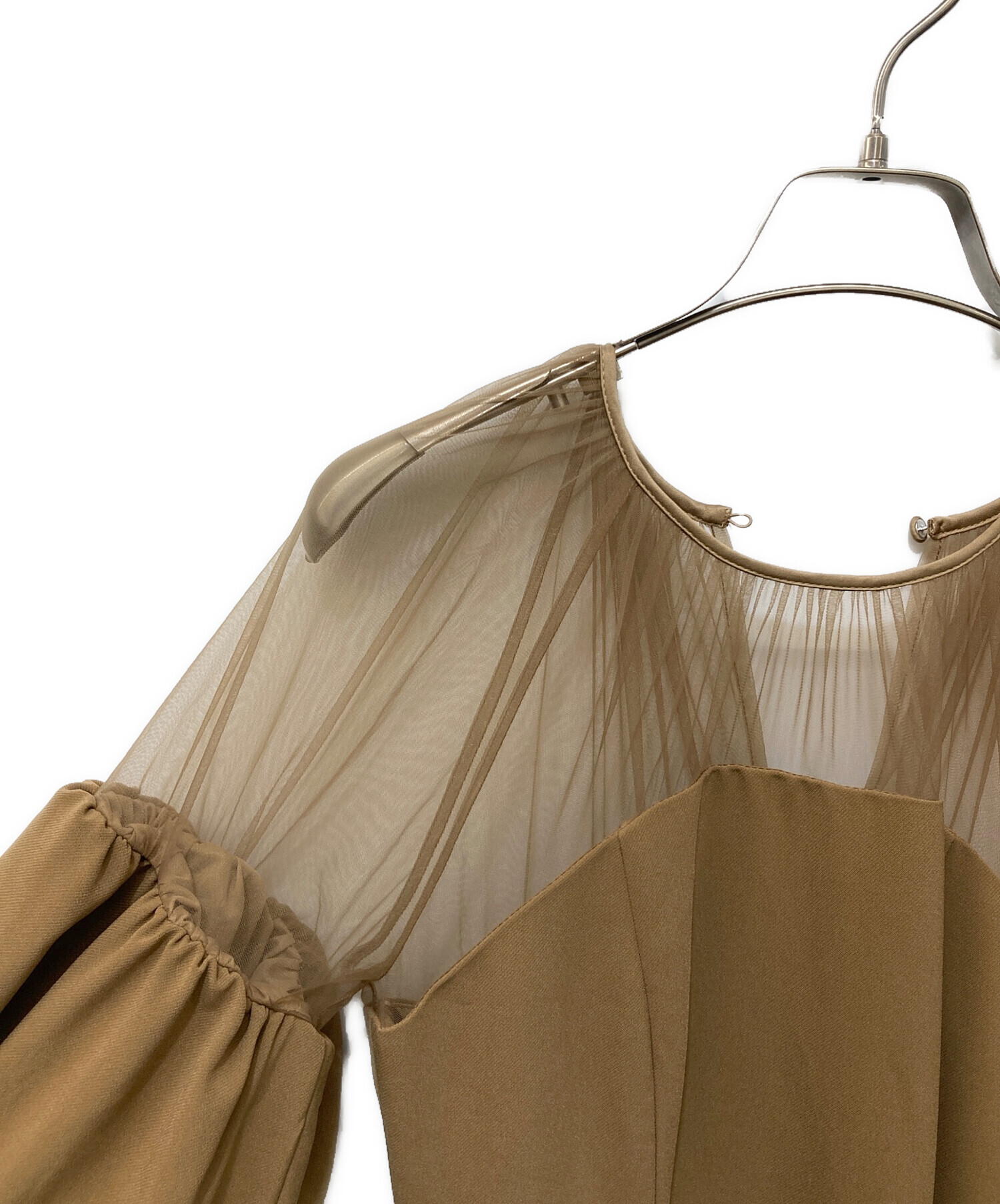 中古・古着通販】AMERI (アメリ) SOUFFLE SLEEVE GEORGETTE DRESS 