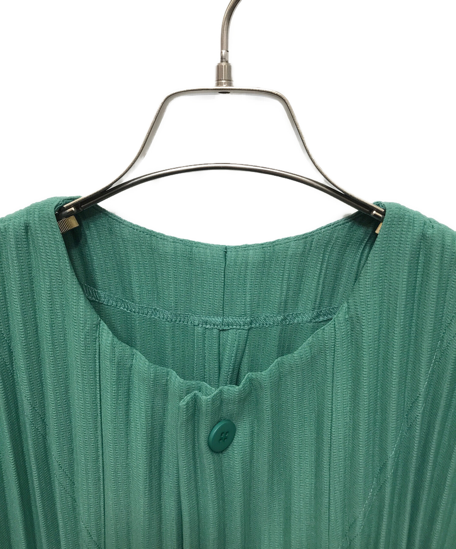 プリーツシャツ　グリーン　サイズ2 オムプリッセイッセイミヤケ HOMME PLISSE ISSEY MIYAKE オム プリッセ イッセイミヤケ プリーツ