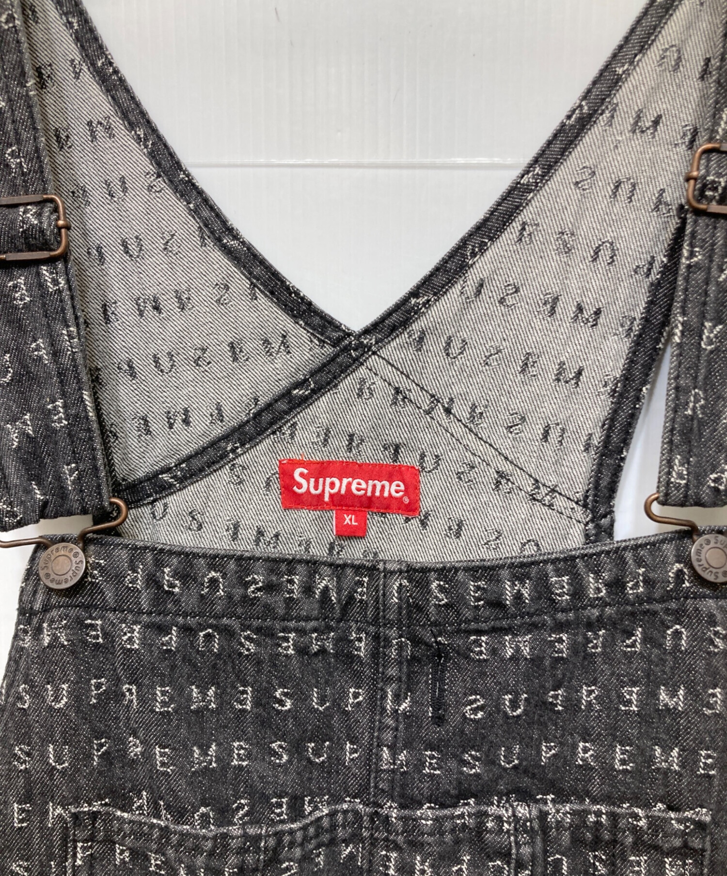 Supreme Jacquard Logos Denim Overalls 青S Apparel Supreme Jacquard