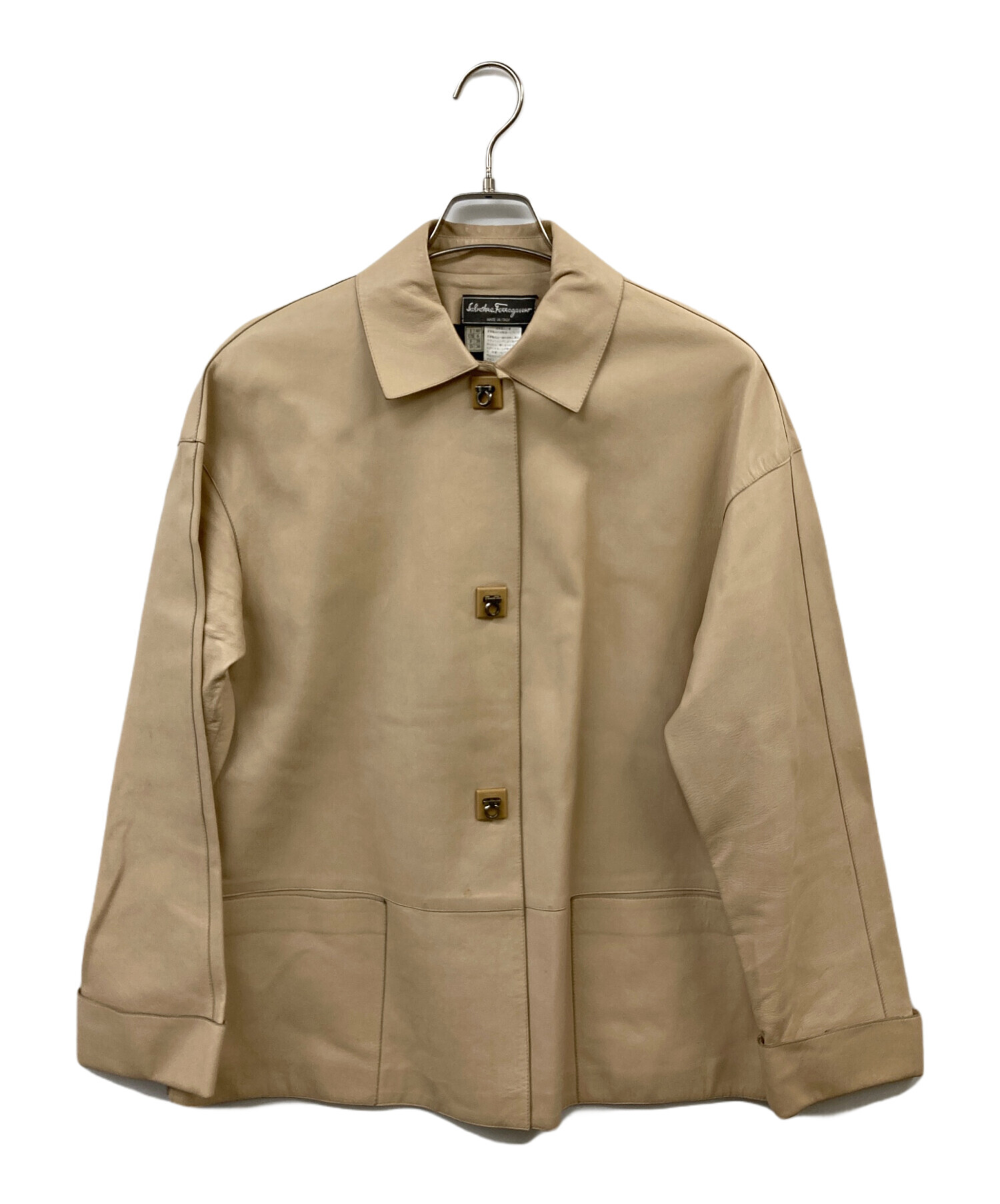 サルヴァトーレフェラガモ　レディース　レザージャケット　ガンチーニ　イタリア製 中古・古着通販】Salvatore Ferragamo (サルヴァトーレ フェラガモ