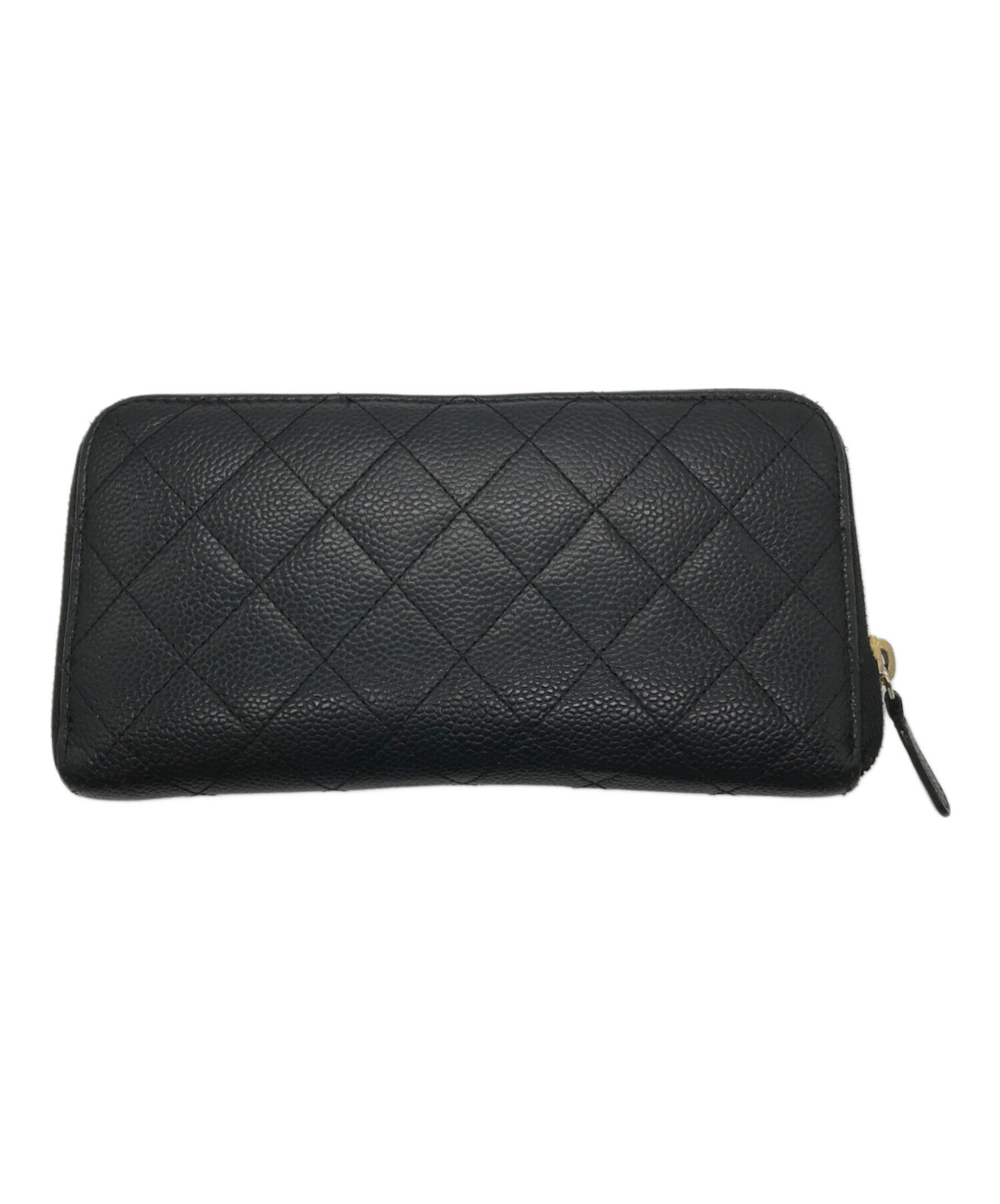 中古・古着通販】CHANEL (シャネル) キャビアスキン ラウンドジップ長 
