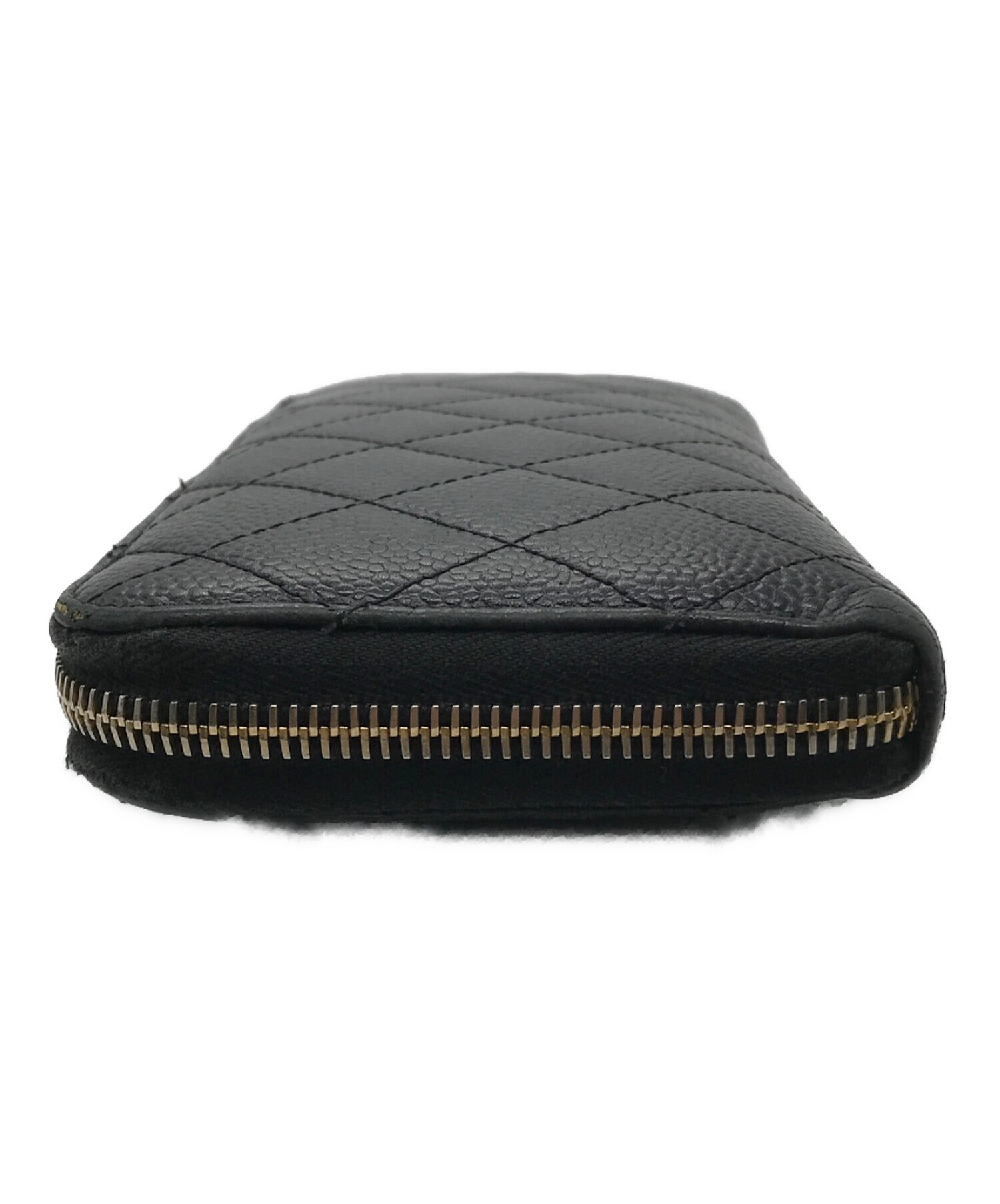 中古・古着通販】CHANEL (シャネル) キャビアスキン ラウンドジップ長 