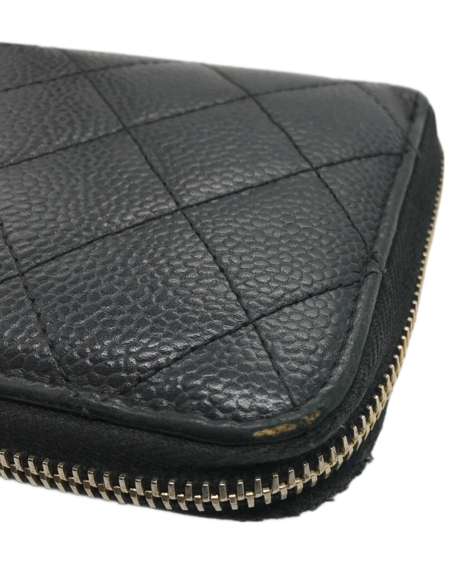 中古・古着通販】CHANEL (シャネル) キャビアスキン ラウンドジップ長 