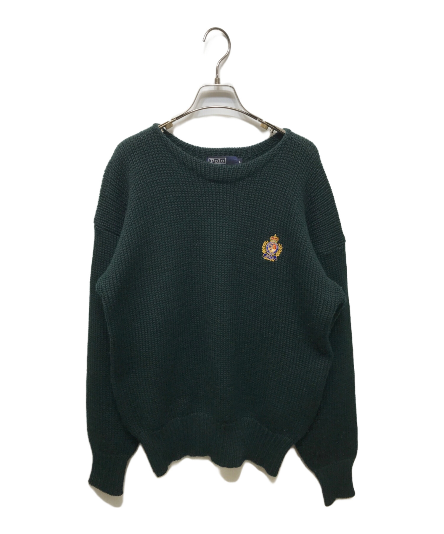 POLO RALPH LAUREN エンブレム付 ウール ブレザー 36R/ ネイビー 