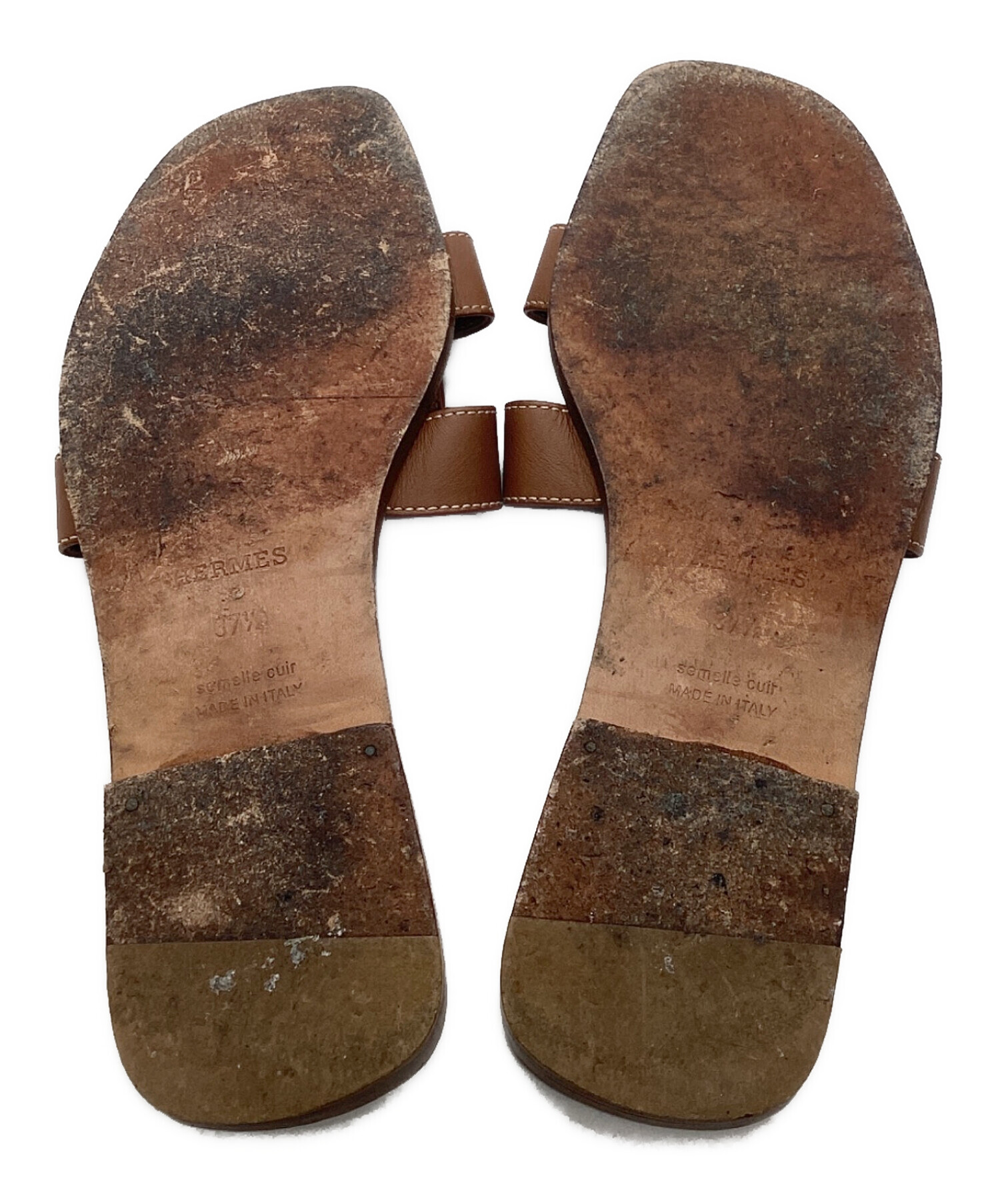 中古・古着通販】HERMES (エルメス) Oran ミュールサンダル ブラウン
