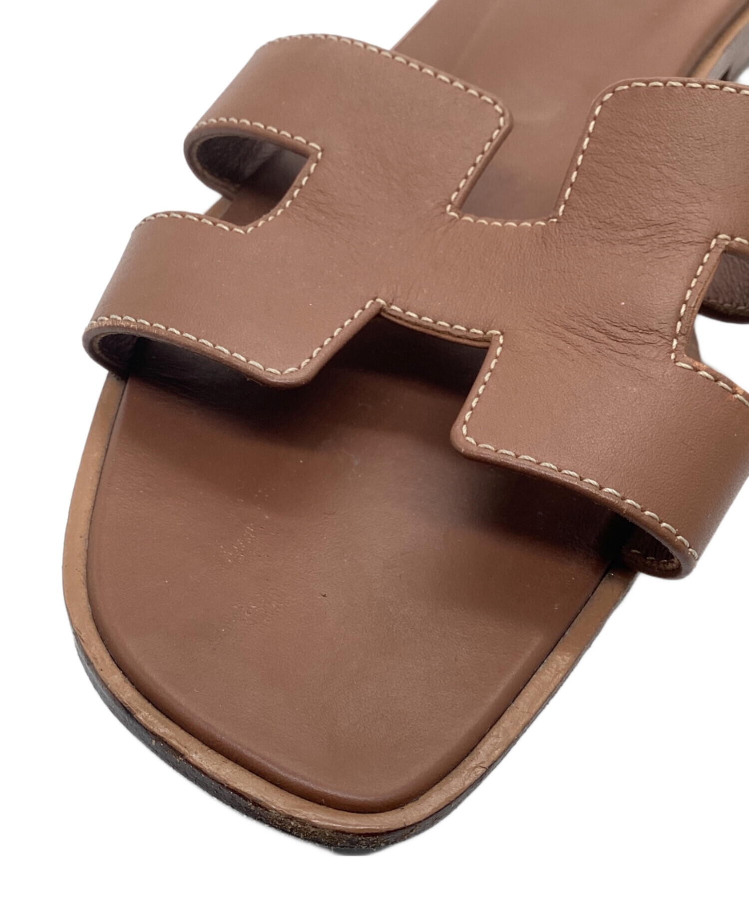 中古・古着通販】HERMES (エルメス) Oran ミュールサンダル ブラウン