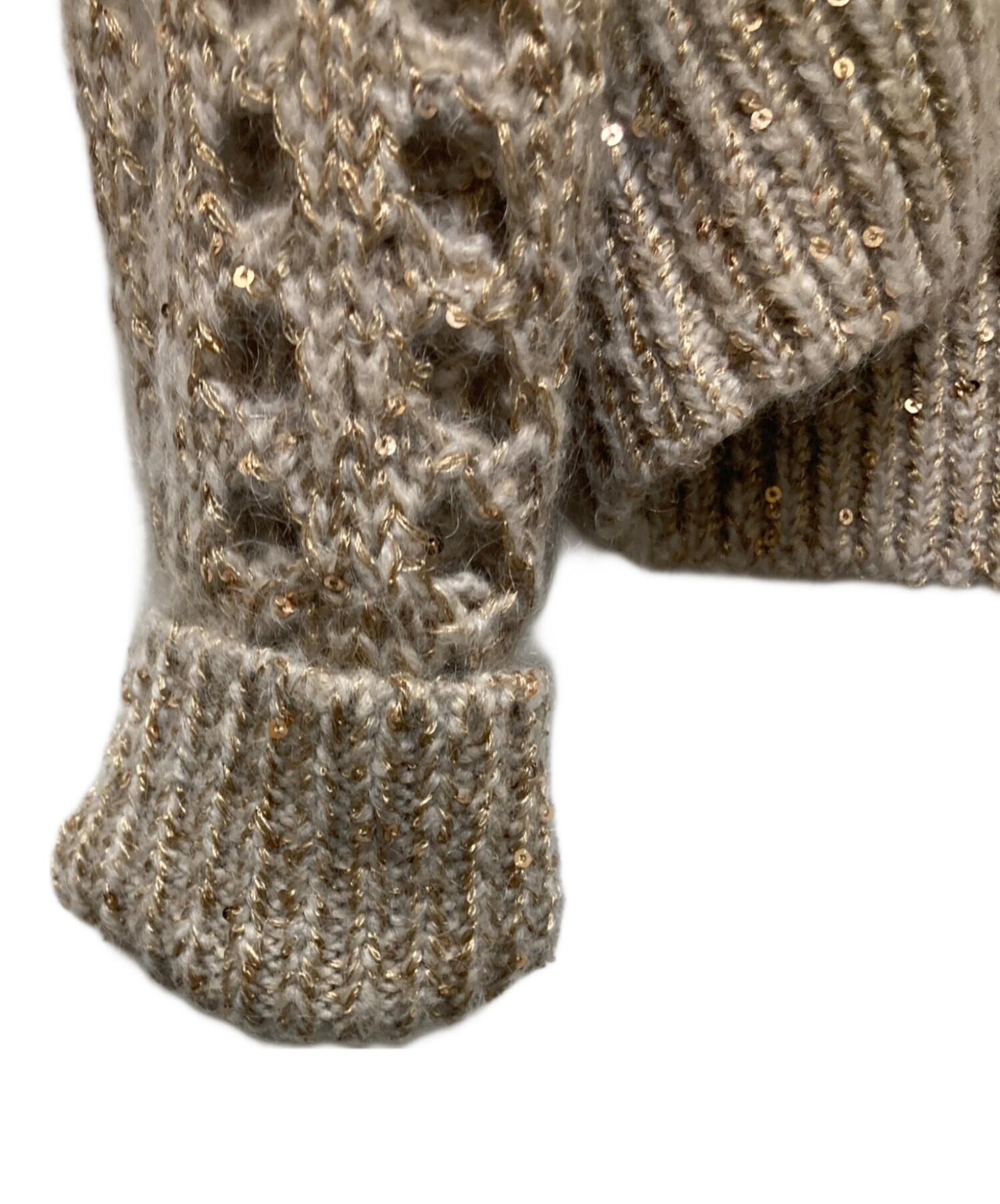 中古・古着通販】SOFTHYPHEN (ソフトハイフン) SPANGLE CROCHET KNIT