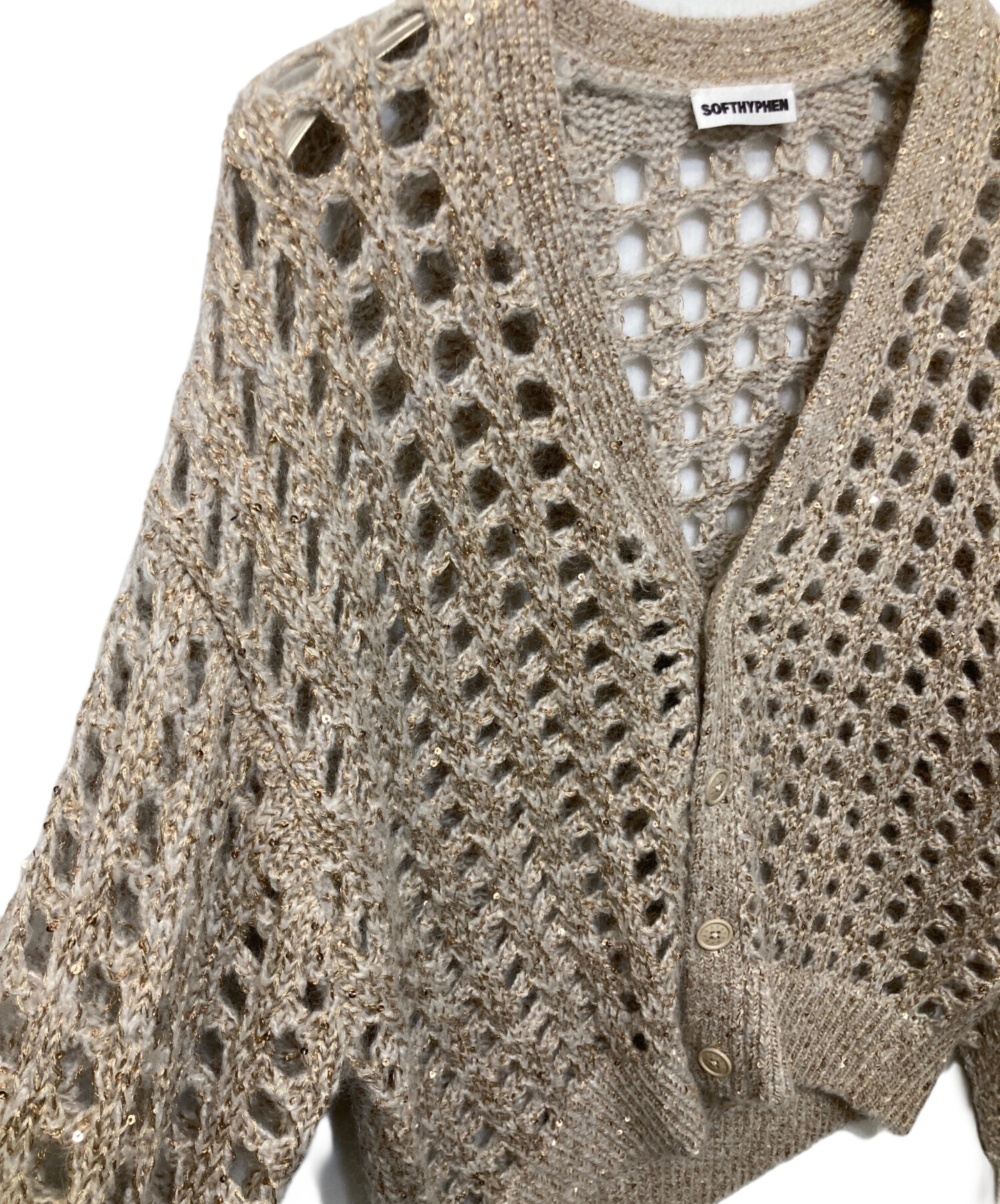 ソフトハイフンKNITCARDIGAN DETAIL LAYERED SHIRT - ソフトハイフン