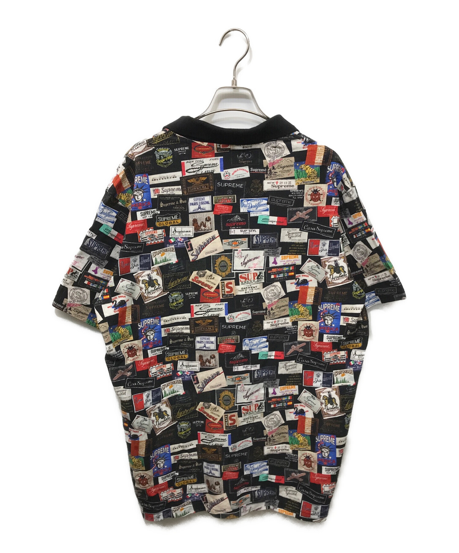 中古・古着通販】SUPREME (シュプリーム) Labels Polo ブラック サイズ 