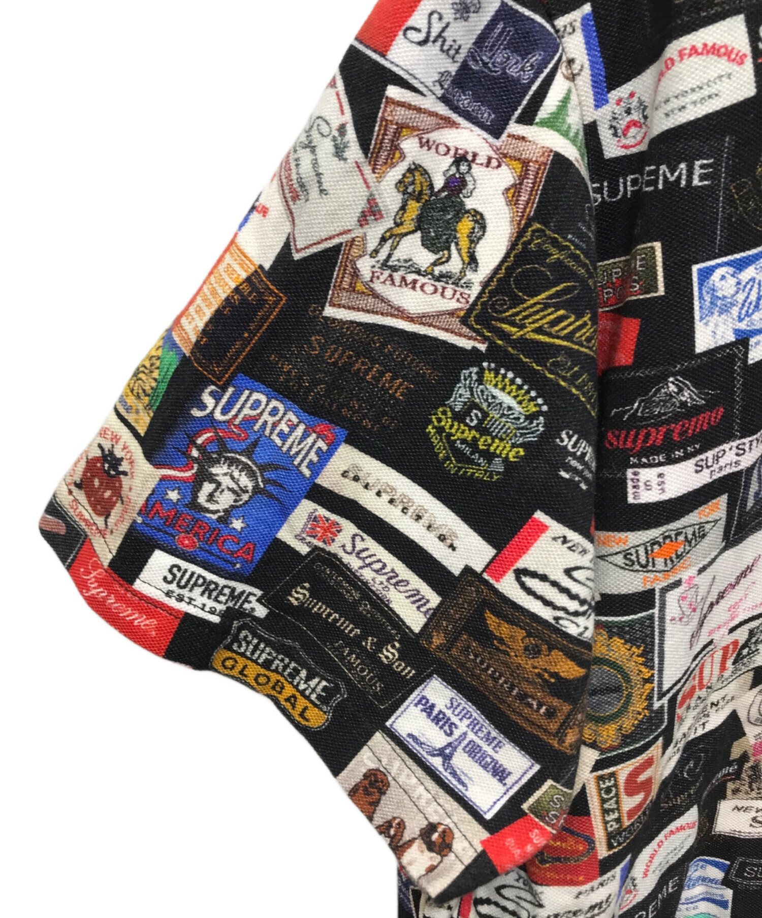 中古・古着通販】SUPREME (シュプリーム) Labels Polo ブラック サイズ 