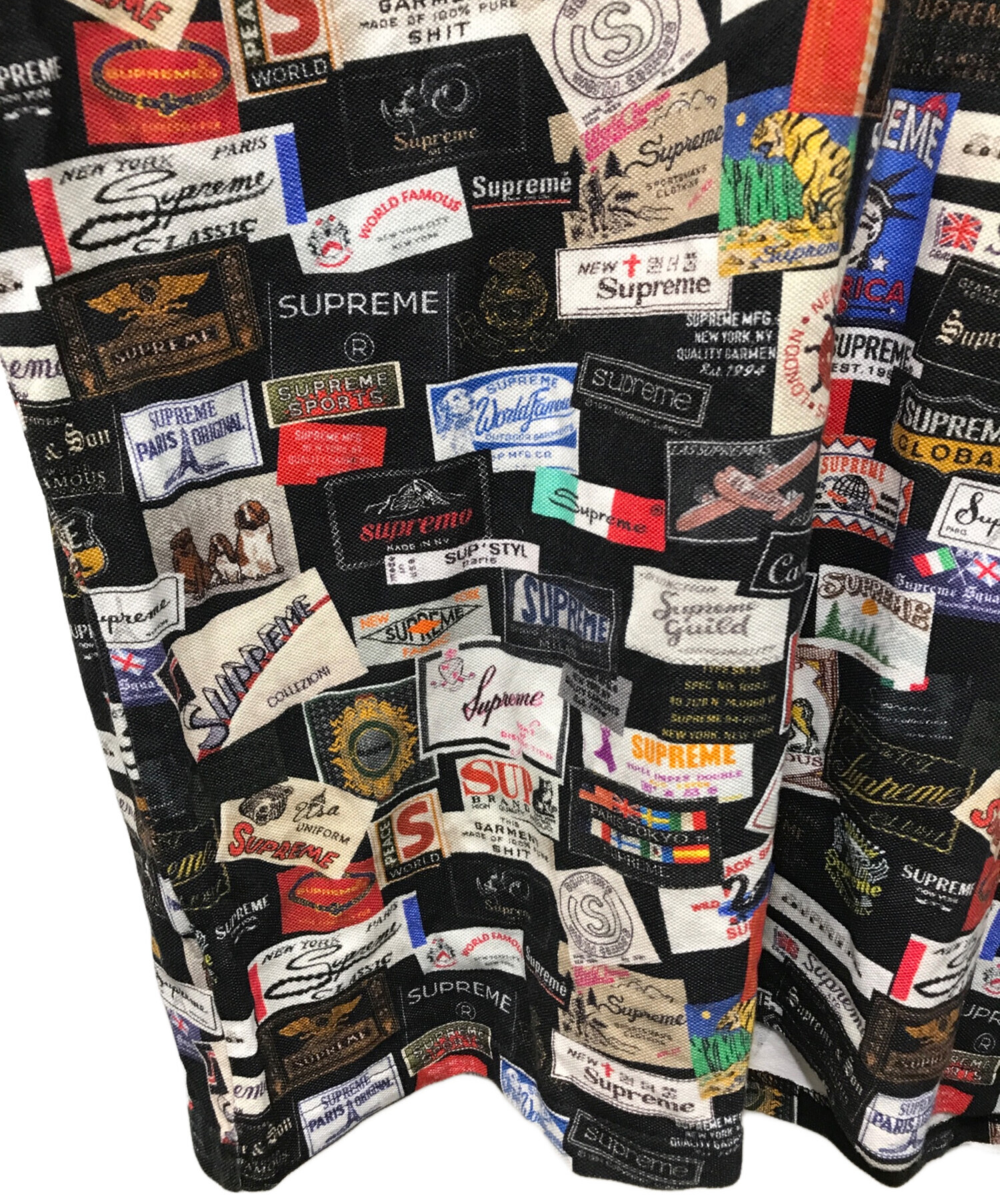 中古・古着通販】SUPREME (シュプリーム) Labels Polo ブラック サイズ 