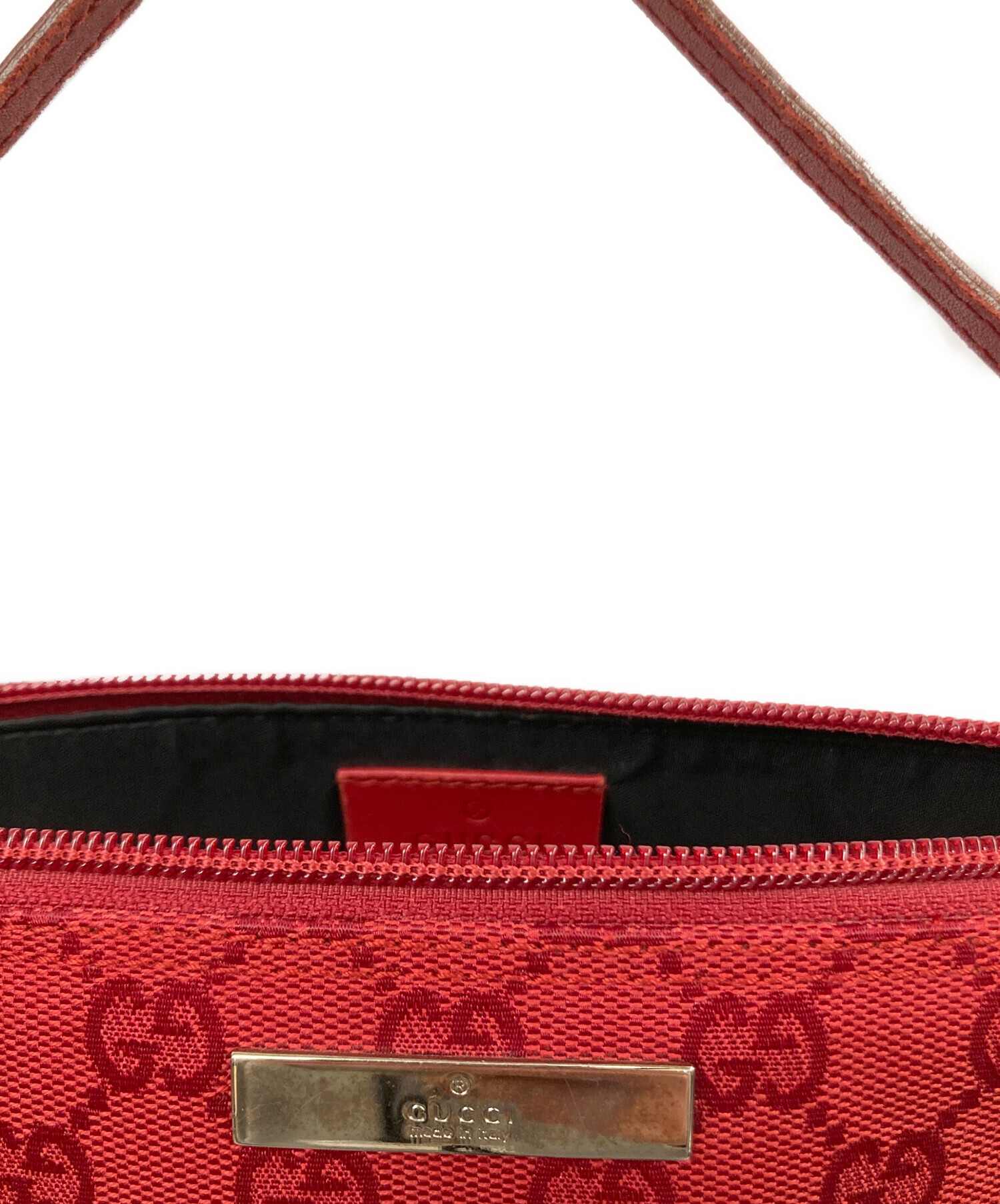 中古・古着通販】GUCCI (グッチ) アクセサリーポーチ レッド｜ブランド