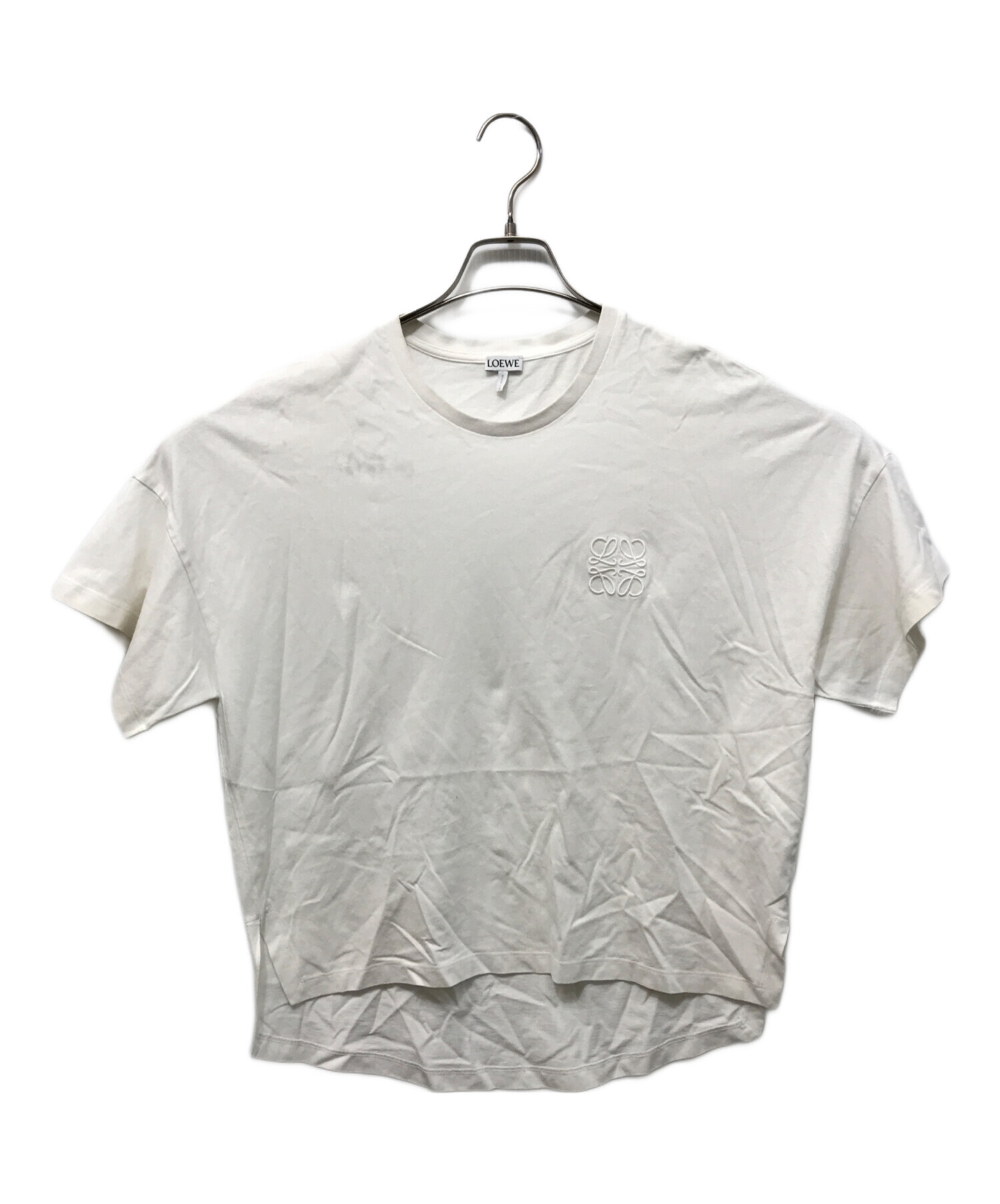中古・古着通販】LOEWE (ロエベ) アナグラムコットンTシャツ ホワイト 