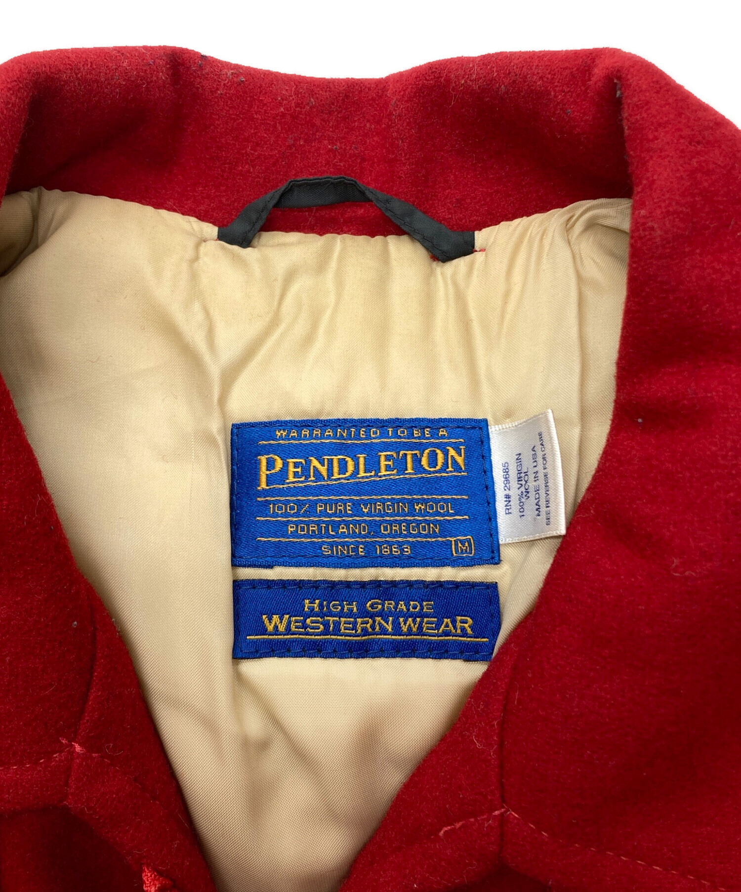ニ*ム様 ペンドルトン　アウター　M ネイティブ　赤　ネイビー 中古・古着通販】PENDLETON (ペンドルトン) ネイティブ柄ブルゾン