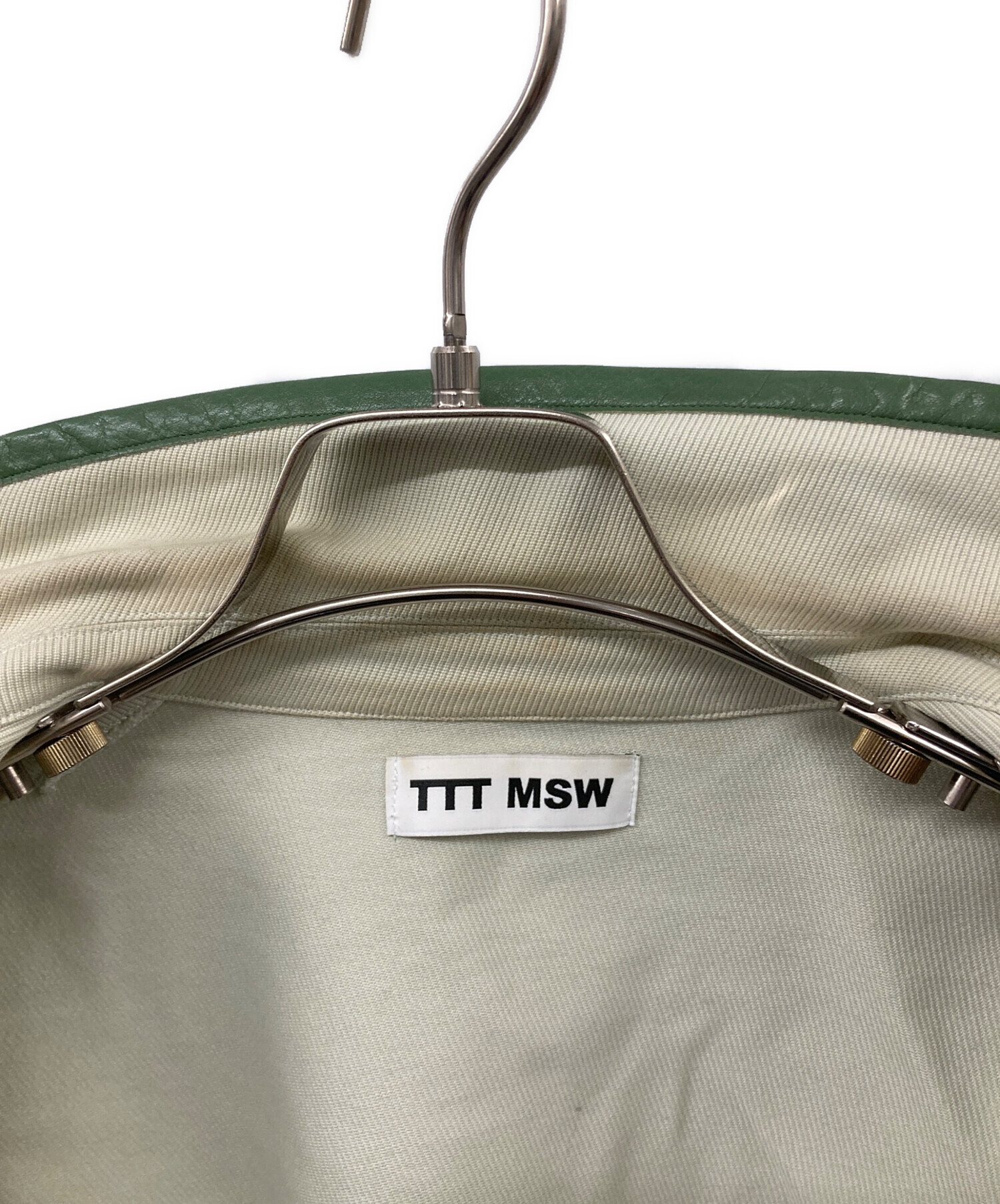 中古・古着通販】TTT MSW (ティー) 21AW Wool Leather Piping Jacket