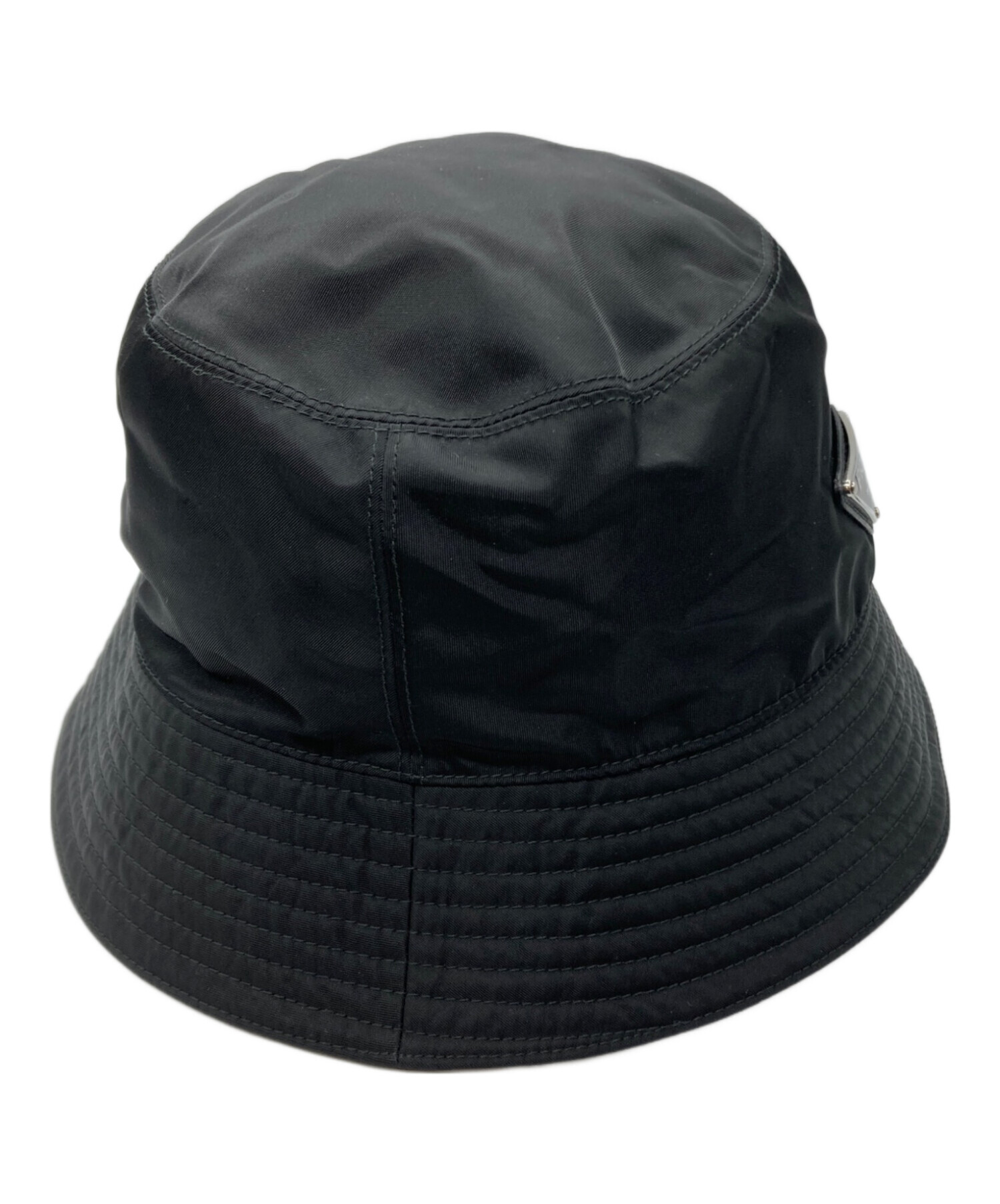 【PRADA/プラダ】 ポコノ バケットハット ハット ナイロン ブラック ユニセックス【中古】【真子質店】【BL】【MoxY】 中古・古着通販】PRADA (プラダ) ナイロンバケットハット ブラック