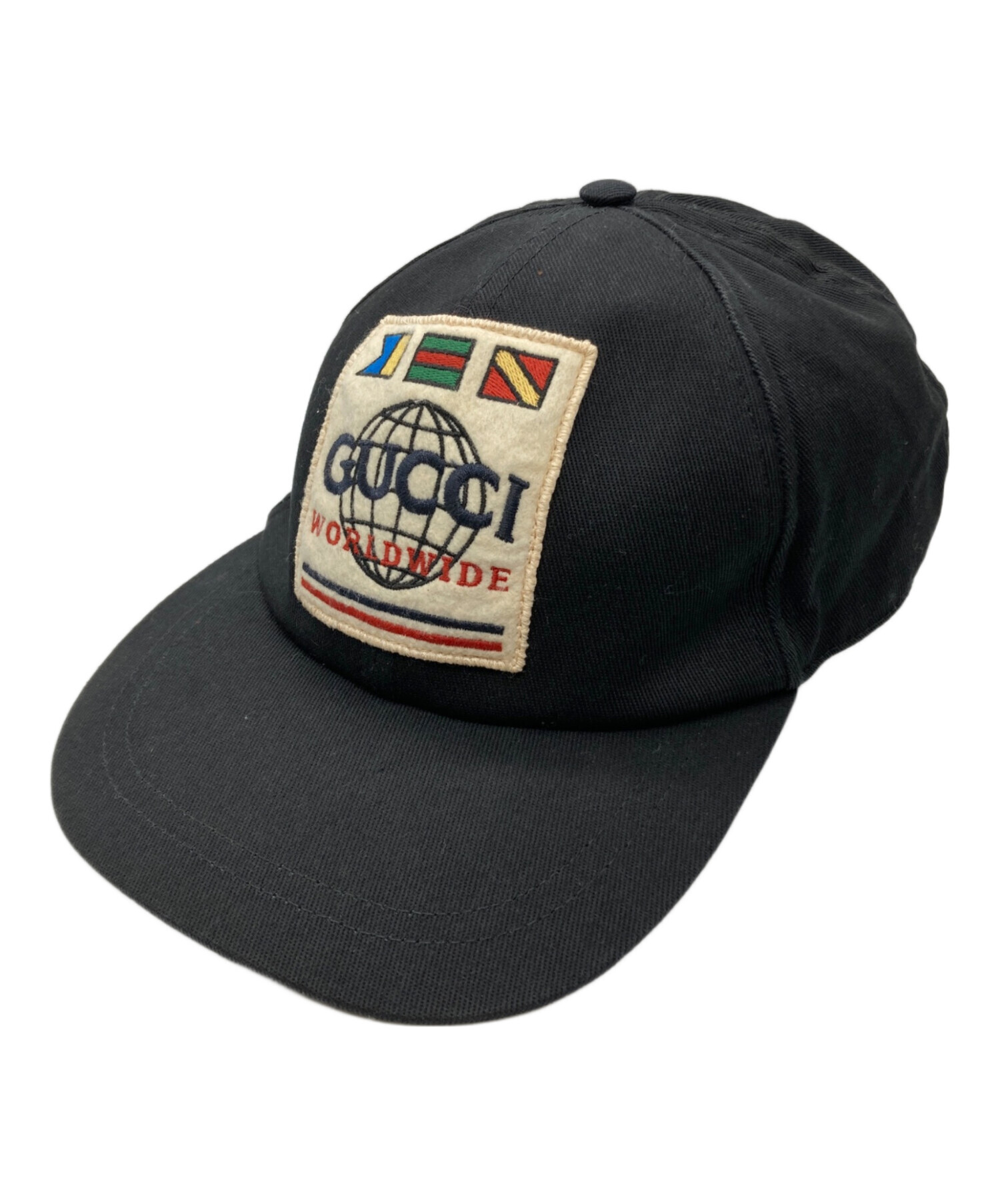 《ほぼ未使用》GUCCI(グッチ)キャップ 中古・古着通販】GUCCI (グッチ) WORLDWIDE パッチ付き ベースボール