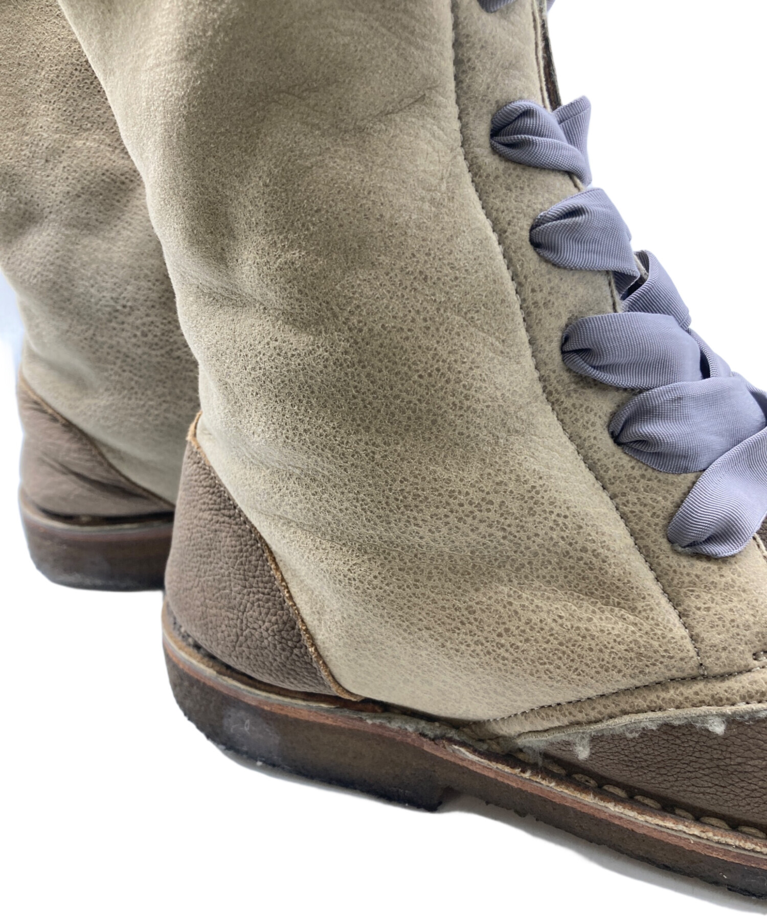 ブルネロクチネリ ムートン レザー ブーツ 中古・古着通販】BRUNELLO CUCINELLI (ブルネロクチネリ) レースアップ