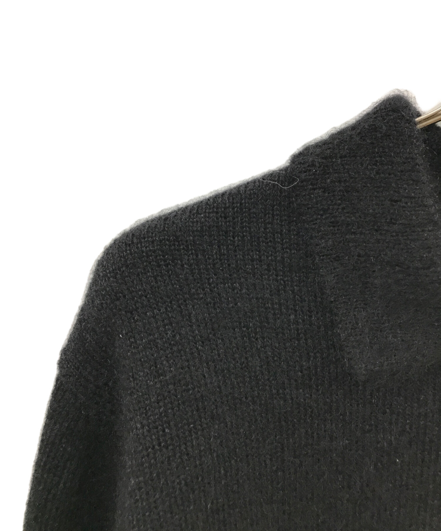 中古・古着通販】BATONER (バトナ―) PURE MOHAIR POLO ブラック サイズ