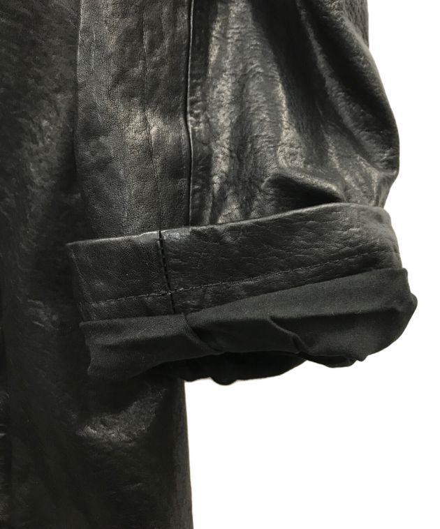 【極美品】ヨウジ×バックラッシュ レザーカーコート2 Yohji yamamoto×ISAMUKATAYAMA BACKLASH（ヨウジヤマモト×イサム