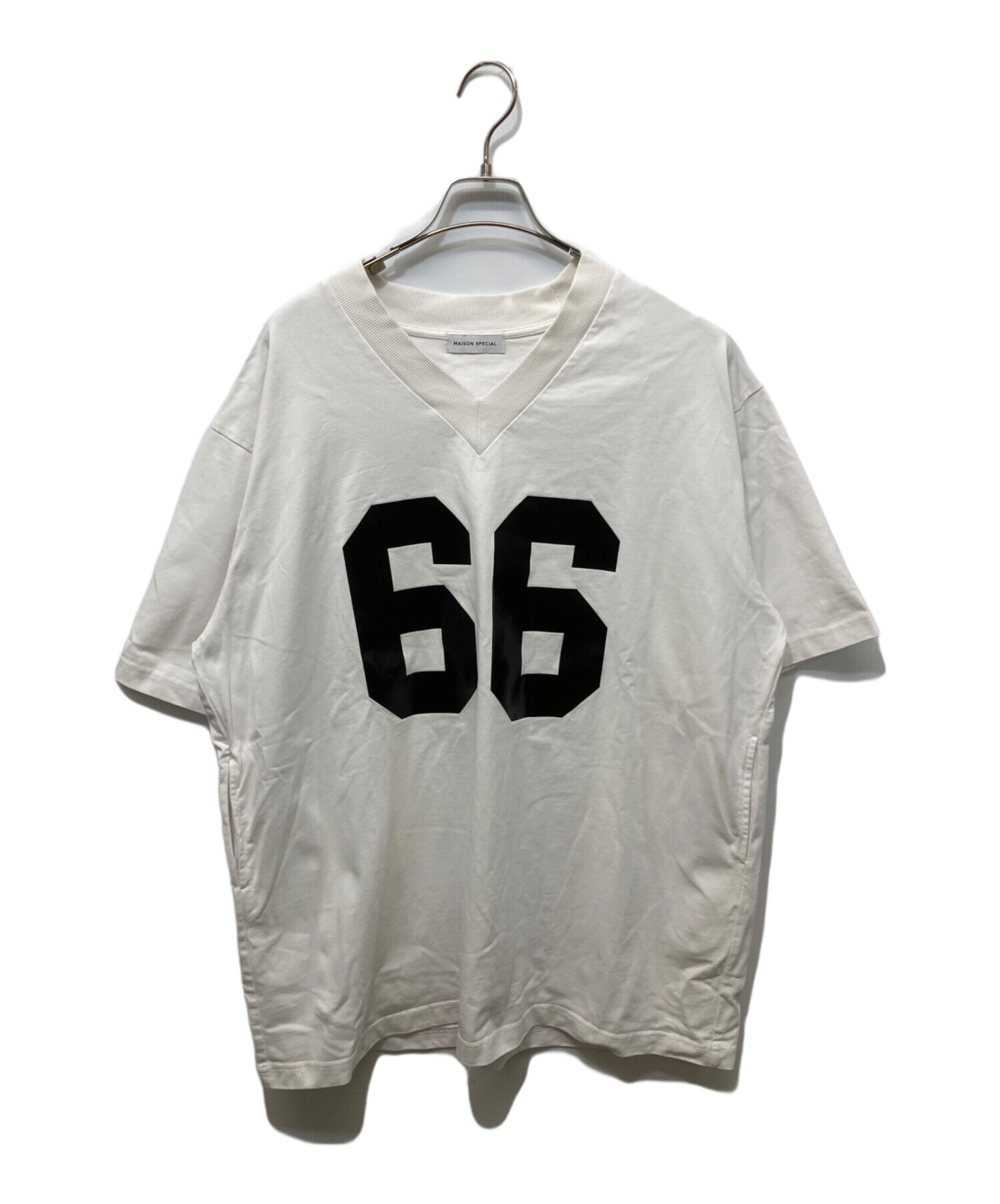 トップス MAISON SPECIAL Numbering Big V-neck Tee 中古・古着通販】MAISON SPECIAL (メゾンスペシャル) Numbering Big V
