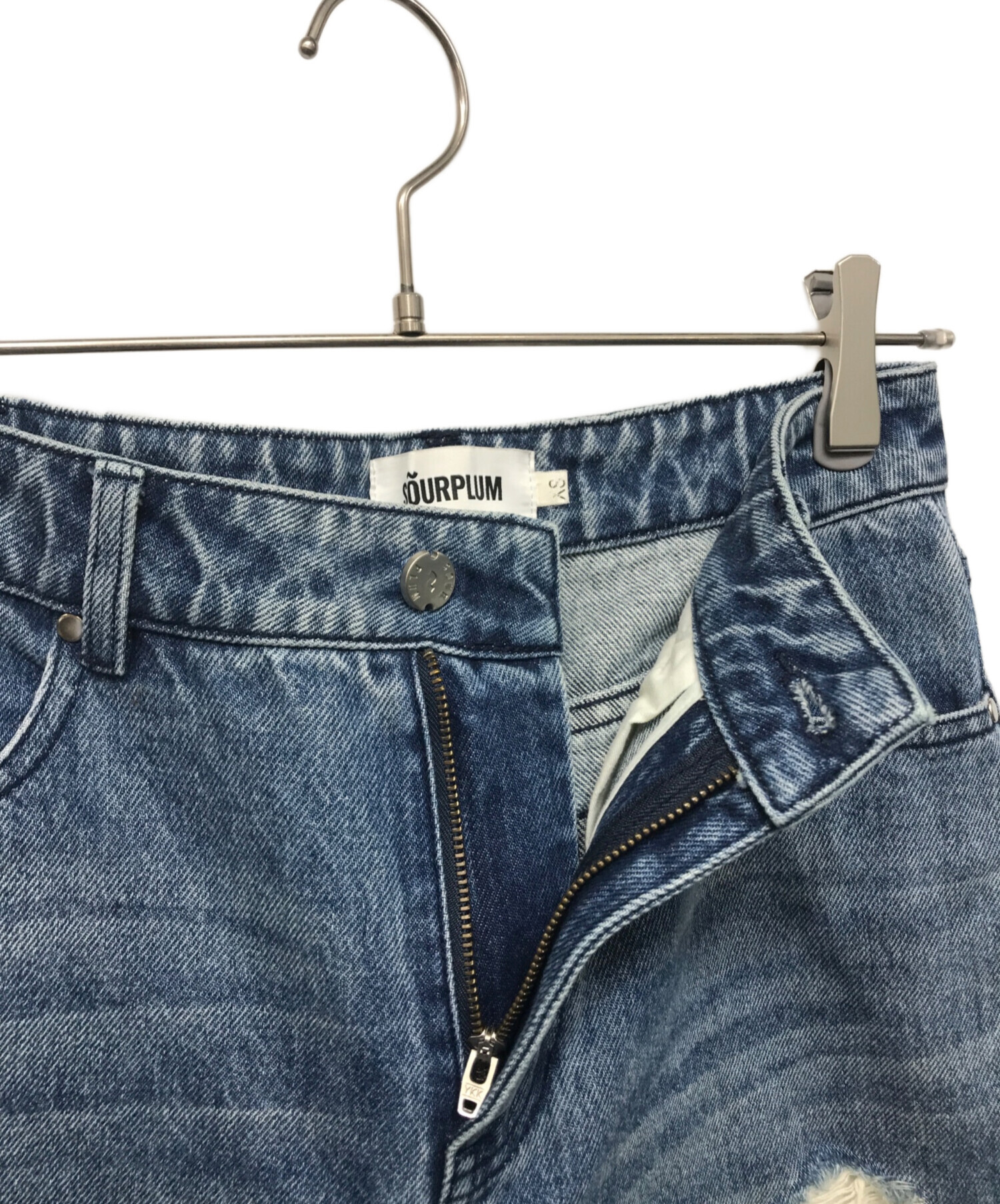 中古・古着通販】SOURPLUM (サワープラム) cat whisker torn jeans 